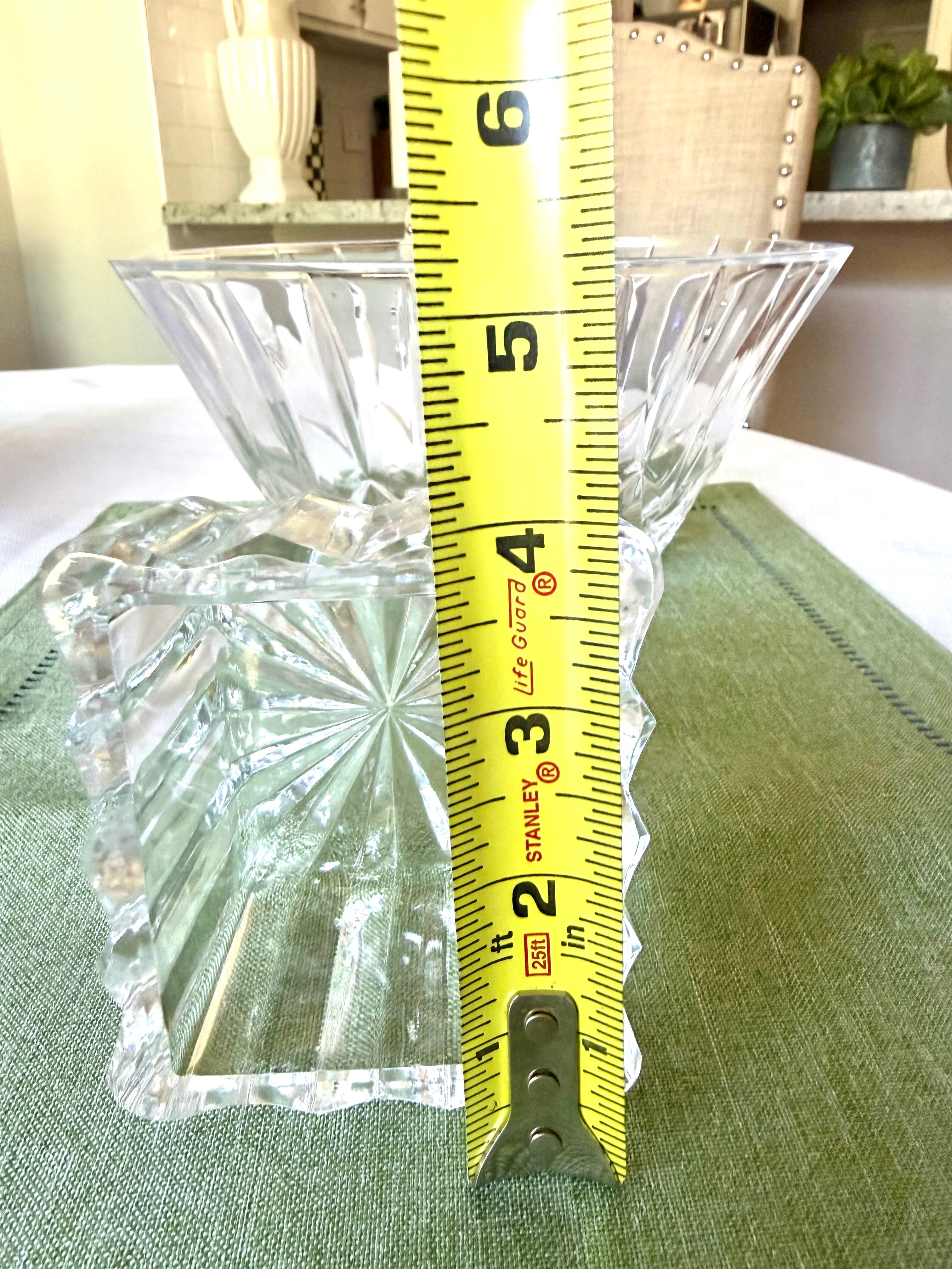 Hand-Cut Polish Lead Crystal Sugar Packet Holder / Trinket Dish – 24% PbO Crystal Catchall Vintage
