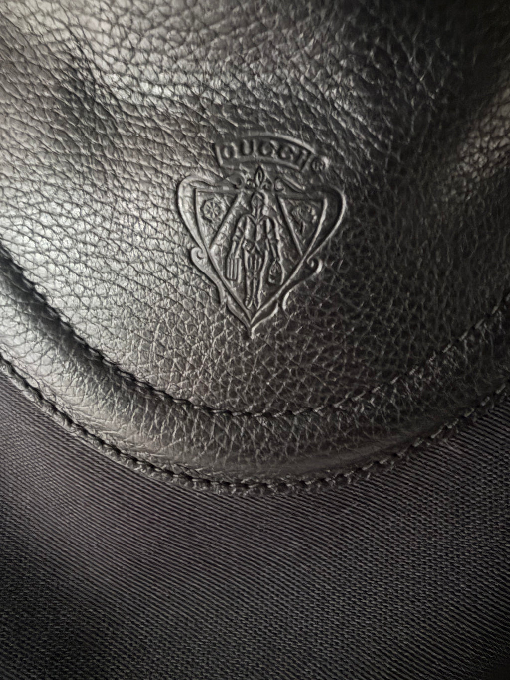 Gucci Black GG Canvas Hobo Shoulder Bag Made in Italy VINTAGE