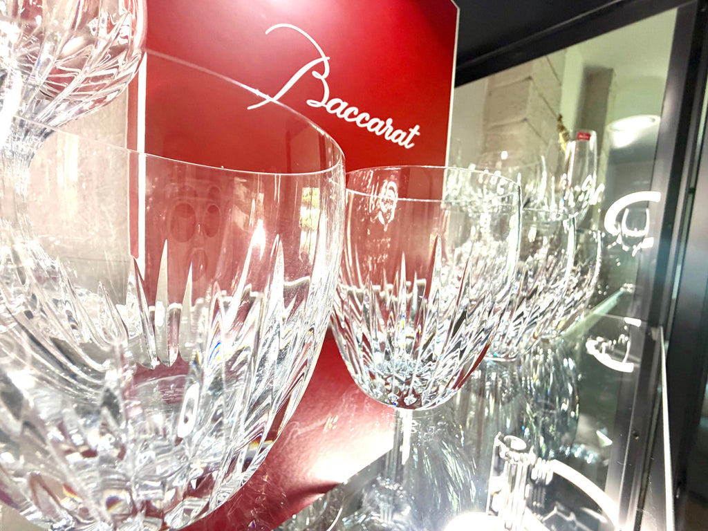 Baccarat Masséna Crystal Double Old Fashioned Tumblers Glasses Set of 4 Signed France