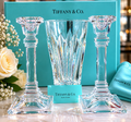 Tiffany & Co. Crystal Candlesticks – Pair | Architectural Art Deco Design