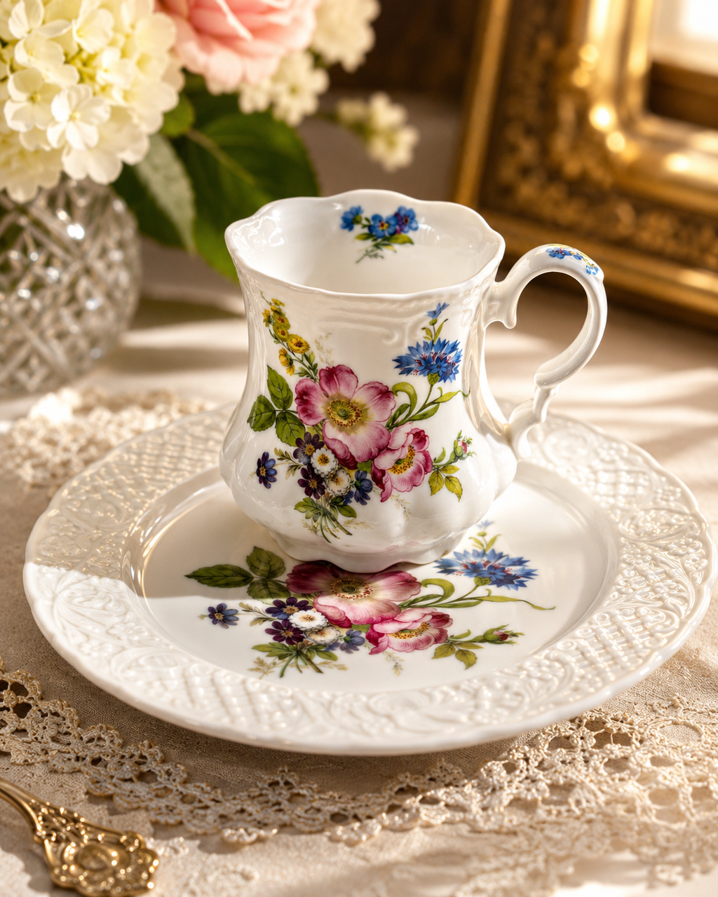 Floral Fine Bone China Teacup & Saucer Set
Alwyn Nelson Collection • Made in England
House of Goebel Bavaria W. Germany Plate