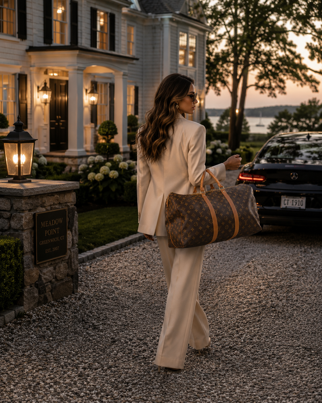 Louis Vuitton Keepall 55 Monogram Canvas Duffle Bag - Vintage Luxury Travel Bag with Leather Handles
