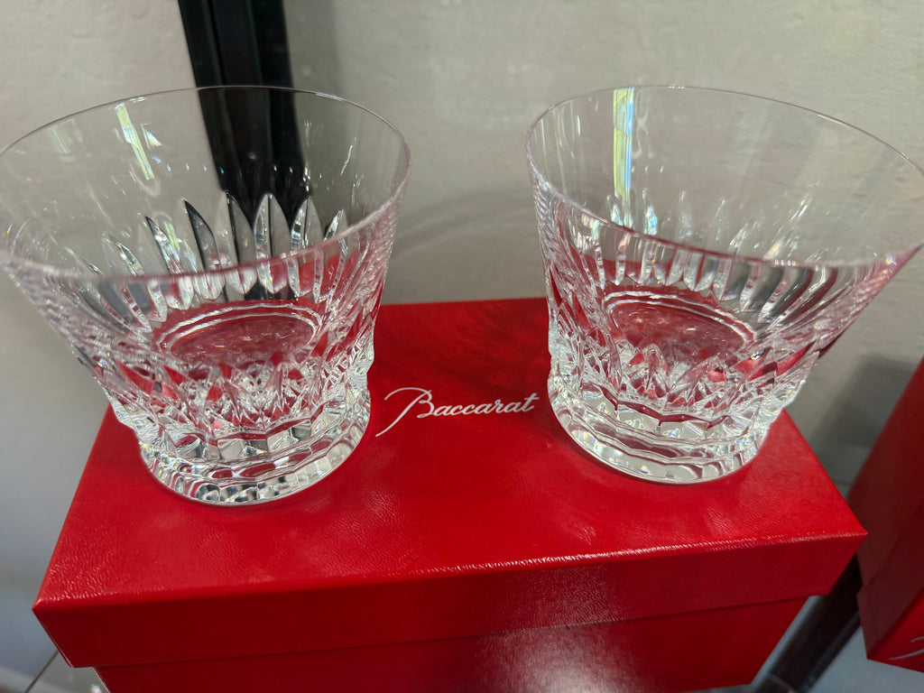 Baccarat Tiara Crystal Tumbler Glasses – Set of 2 with Original Box