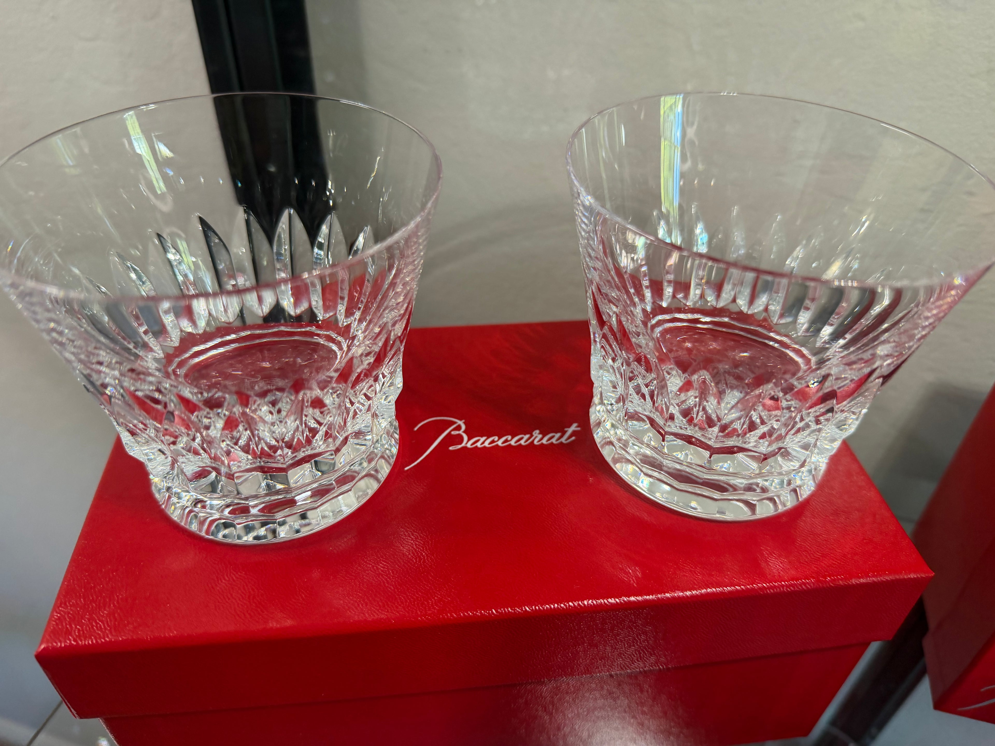 Baccarat Tiara Crystal Tumbler Glasses – Set of 2 with Original Box