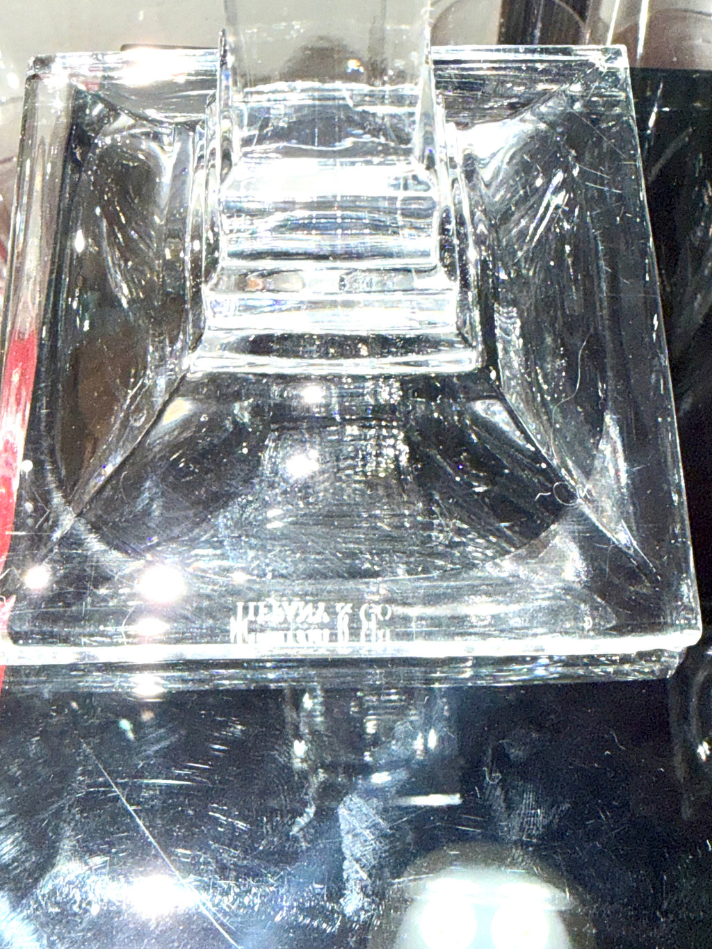 Tiffany & Co. Crystal Candlesticks – Pair | Architectural Art Deco Design