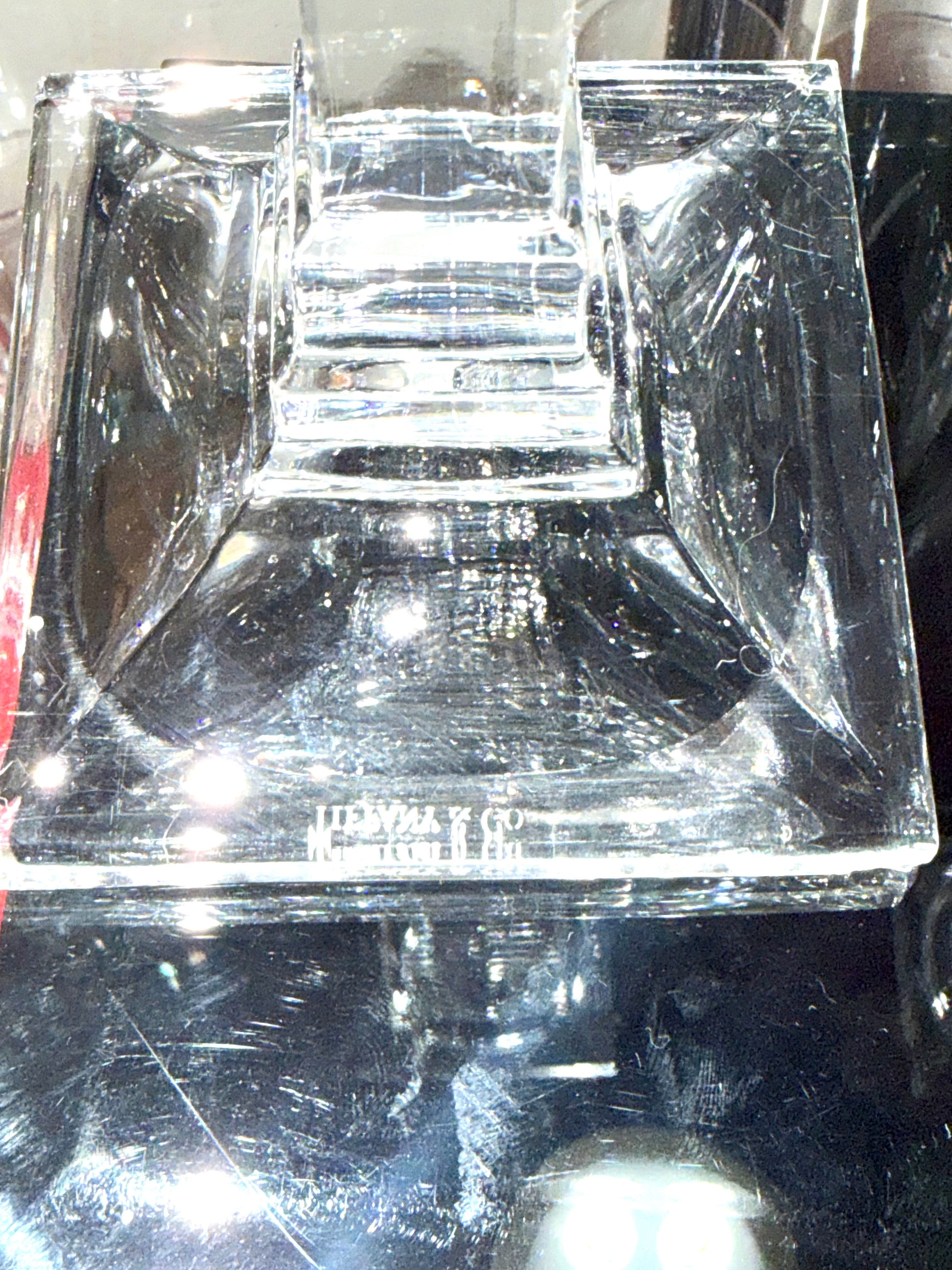 Tiffany & Co. Crystal Candlesticks – Pair | Architectural Art Deco Design