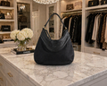 Gucci Black GG Canvas Hobo Shoulder Bag Made in Italy VINTAGE