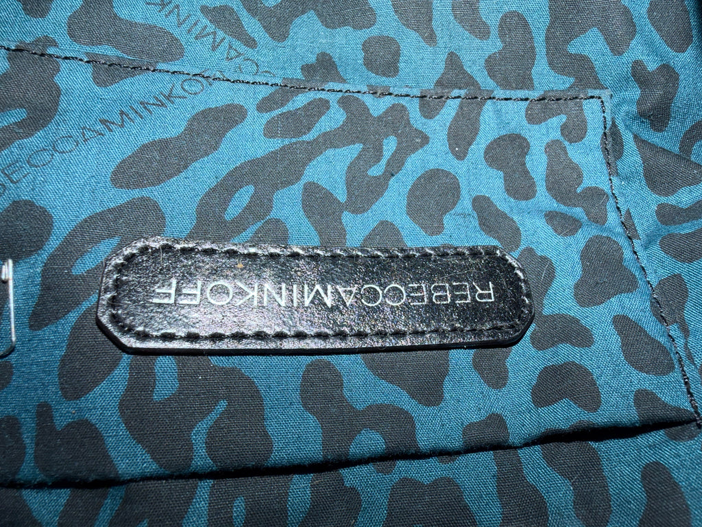 Rebecca Minkoff Blue Leather Studded Hobo Shoulder Bag | Chain Strap Designer Purse