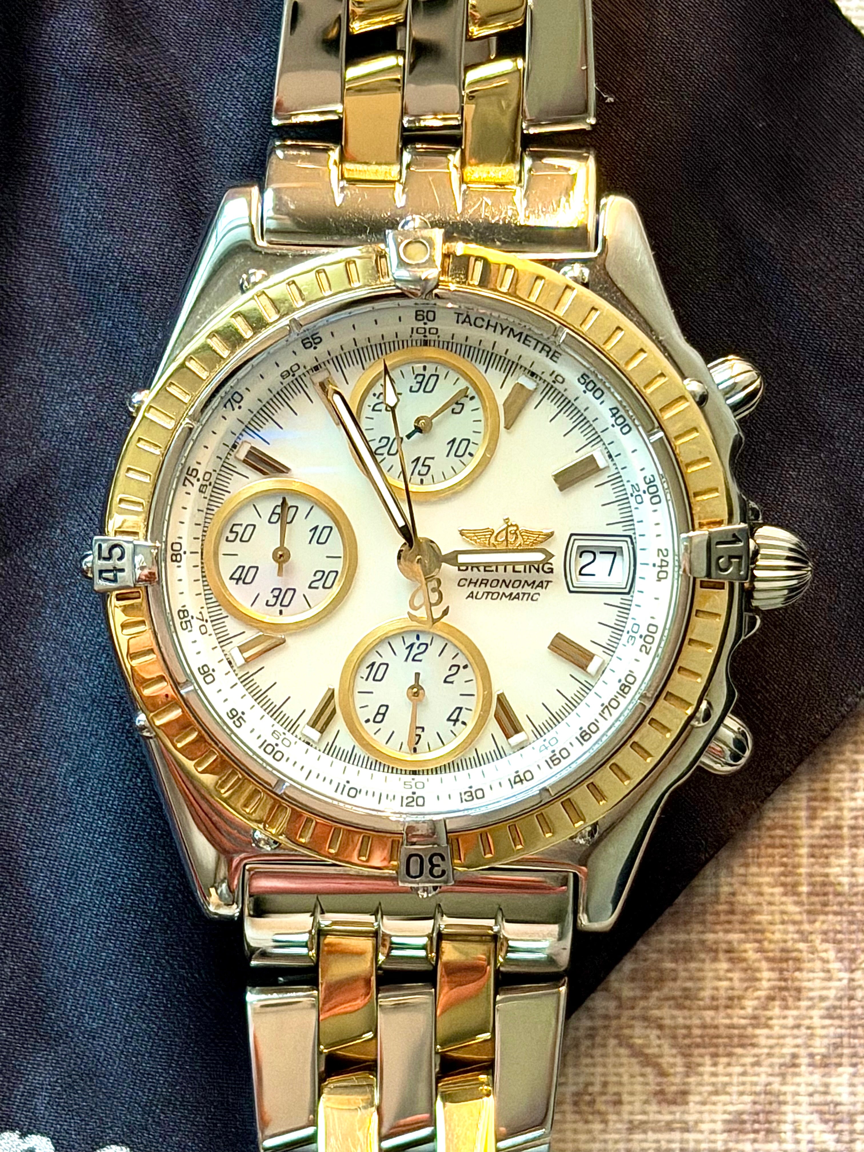 Breitling Chronomat Evolution Automatic Two Tone Chronograph Watch