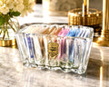 Hand-Cut Polish Lead Crystal Sugar Packet Holder / Trinket Dish – 24% PbO Crystal Catchall Vintage