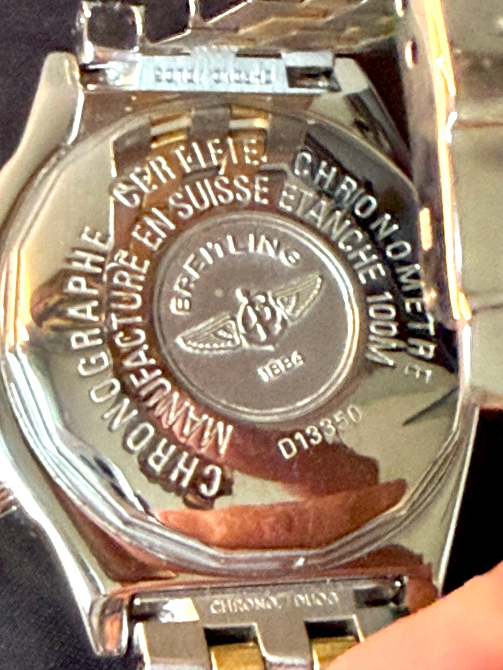 Breitling Chronomat Evolution Automatic Two Tone Chronograph Watch