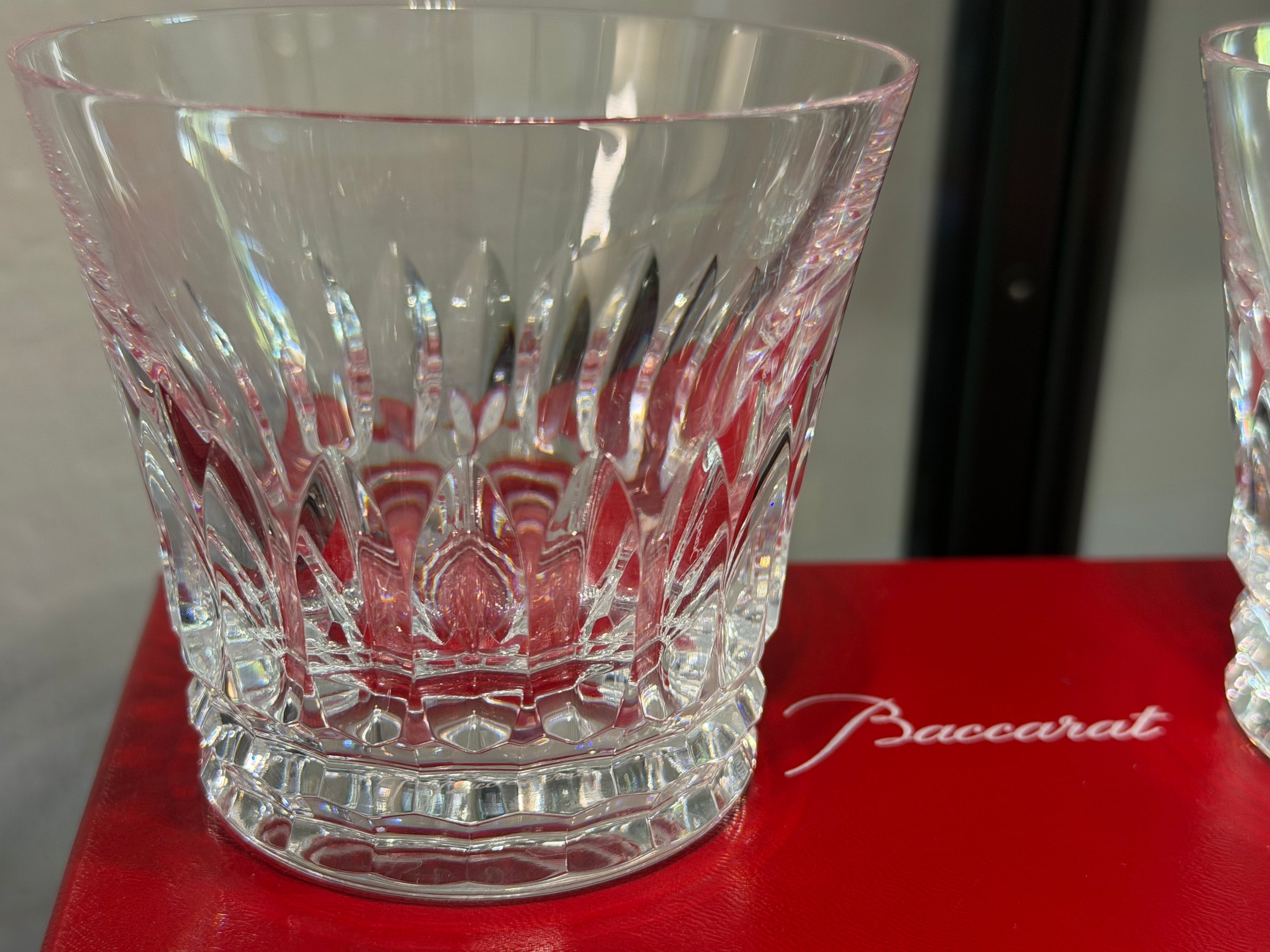 Baccarat Tiara Crystal Tumbler Glasses – Set of 2 with Original Box