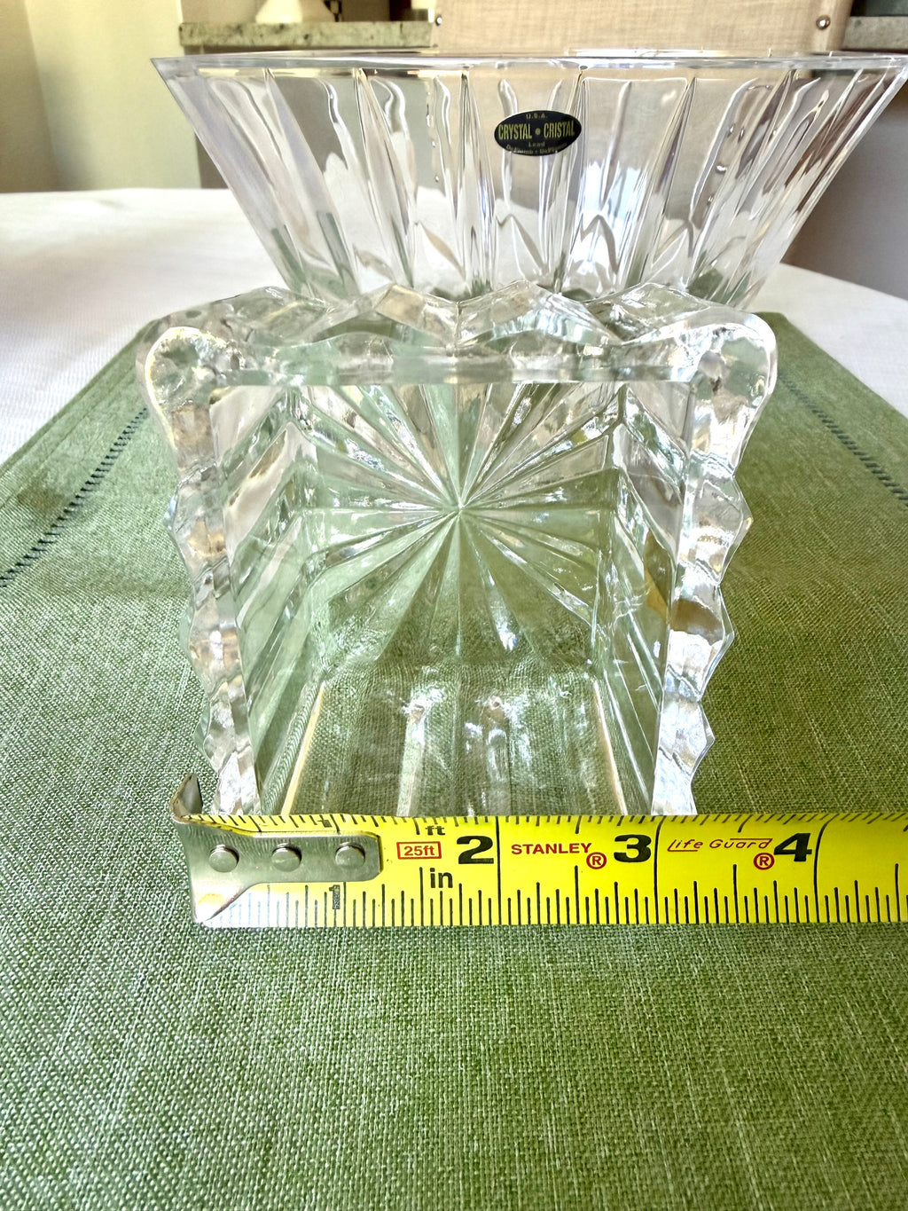Hand-Cut Polish Lead Crystal Sugar Packet Holder / Trinket Dish – 24% PbO Crystal Catchall Vintage