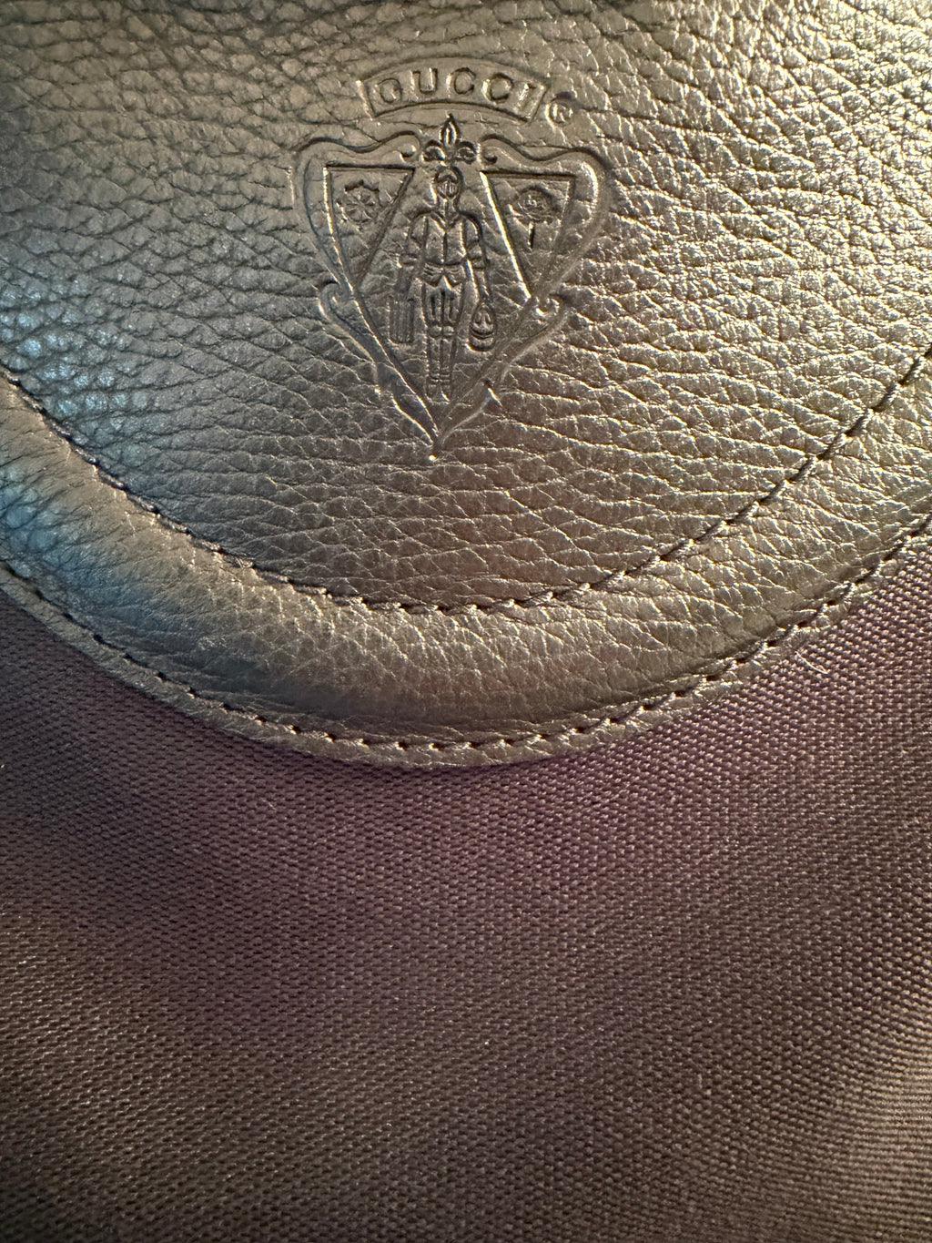 Gucci Black GG Canvas Hobo Shoulder Bag Made in Italy VINTAGE