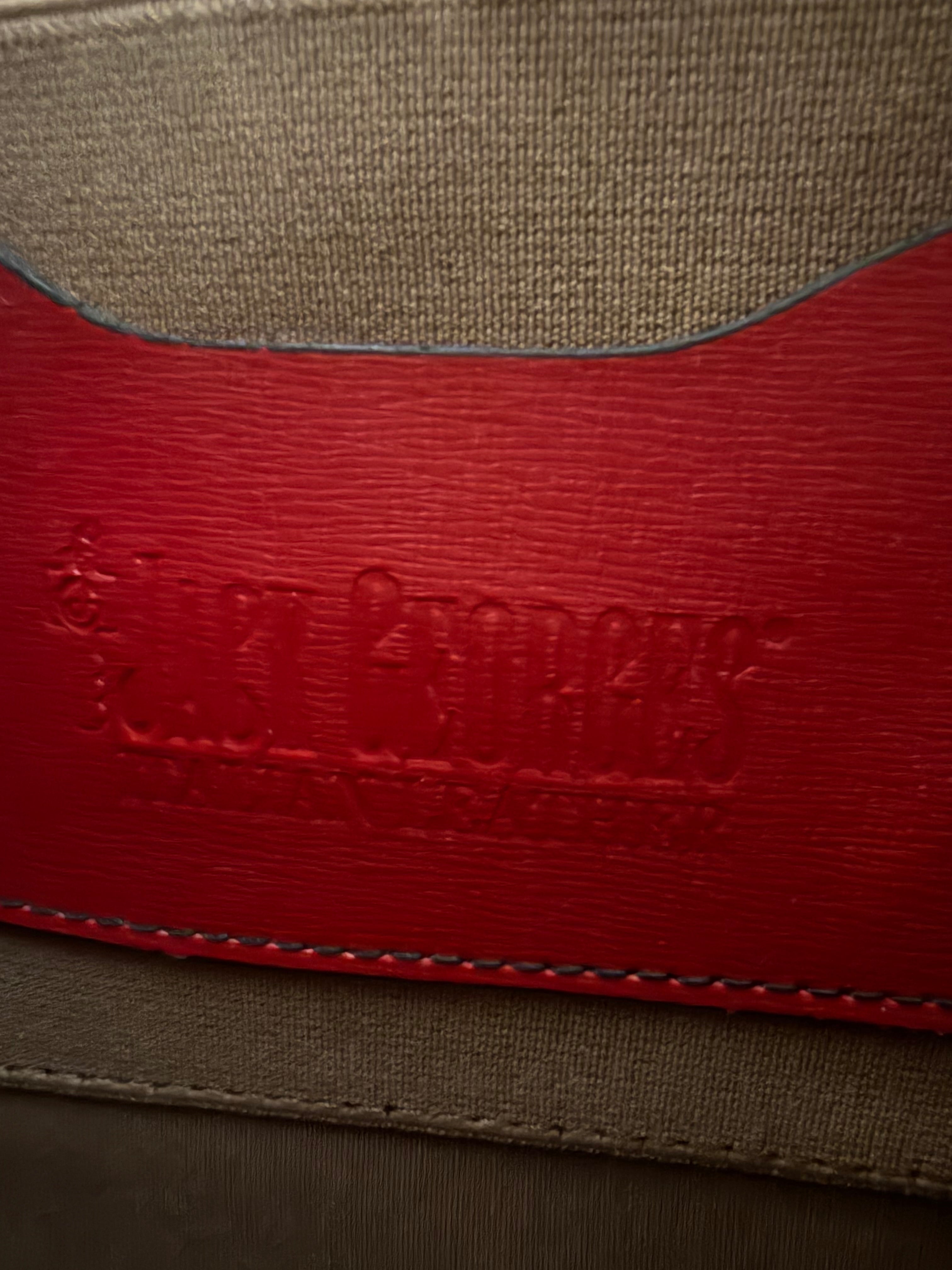 Jack Georges Chelsea Red Saffiano Leather Tote Bag Large Women’s Laptop Work Business Handbag