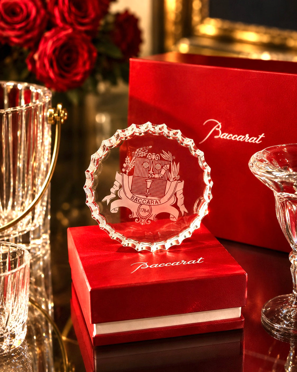 Baccarat Crystal Paperweight – French Lead Crystal Desk Accessory