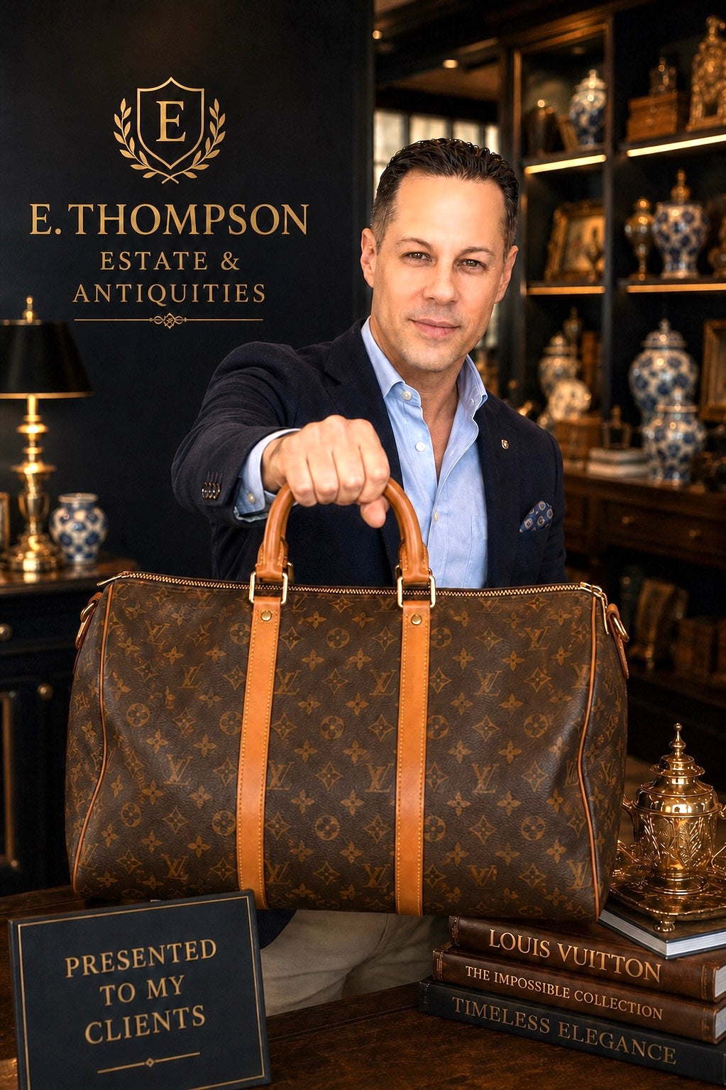 Louis Vuitton Keepall 55 Monogram Canvas Duffle Bag - Vintage Luxury Travel Bag with Leather Handles