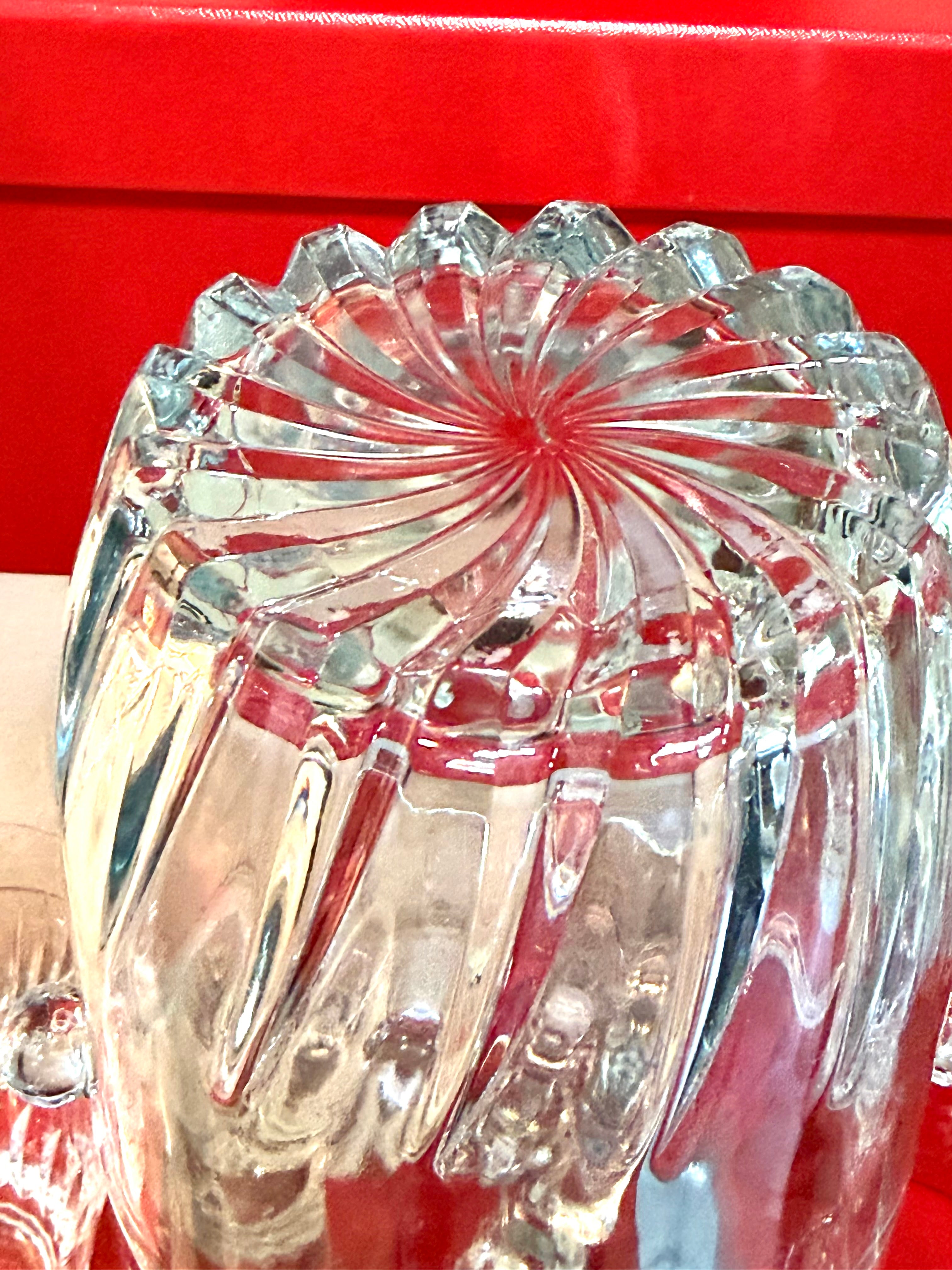 Vintage Cut Crystal Ice Bucket | Starburst Pattern Barware