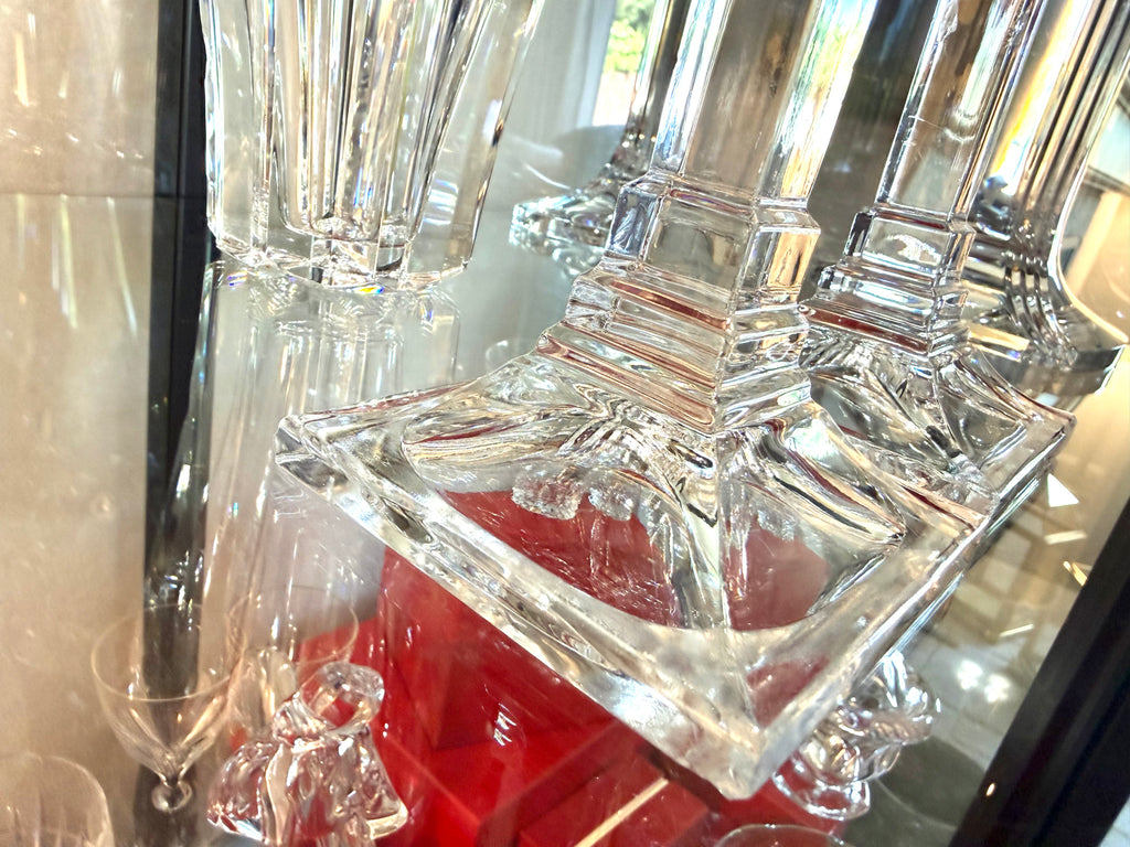 Tiffany & Co. Crystal Candlesticks – Pair | Architectural Art Deco Design
