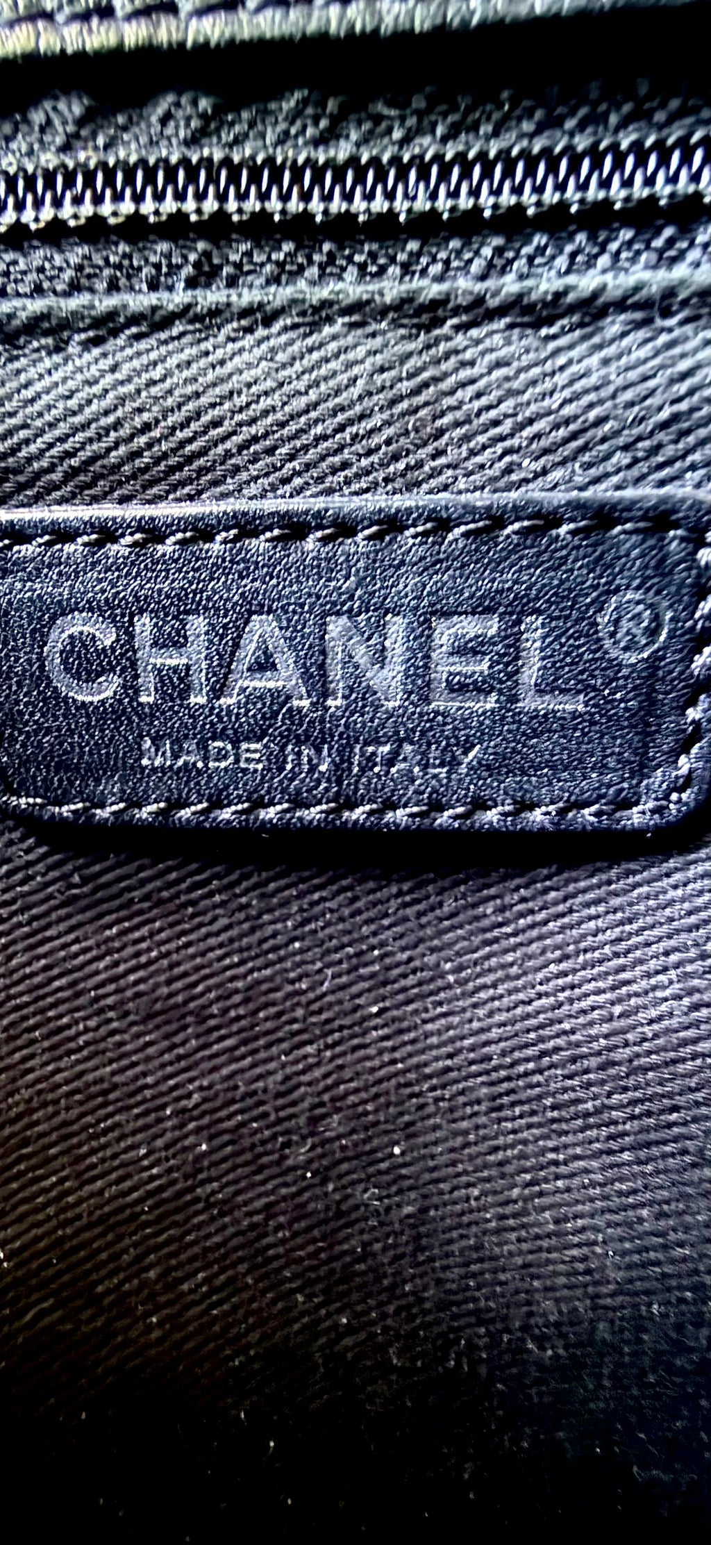 Authentic Chanel Grand Shopping Tote GST Black Caviar Leather Silver Hardware Made in Italy