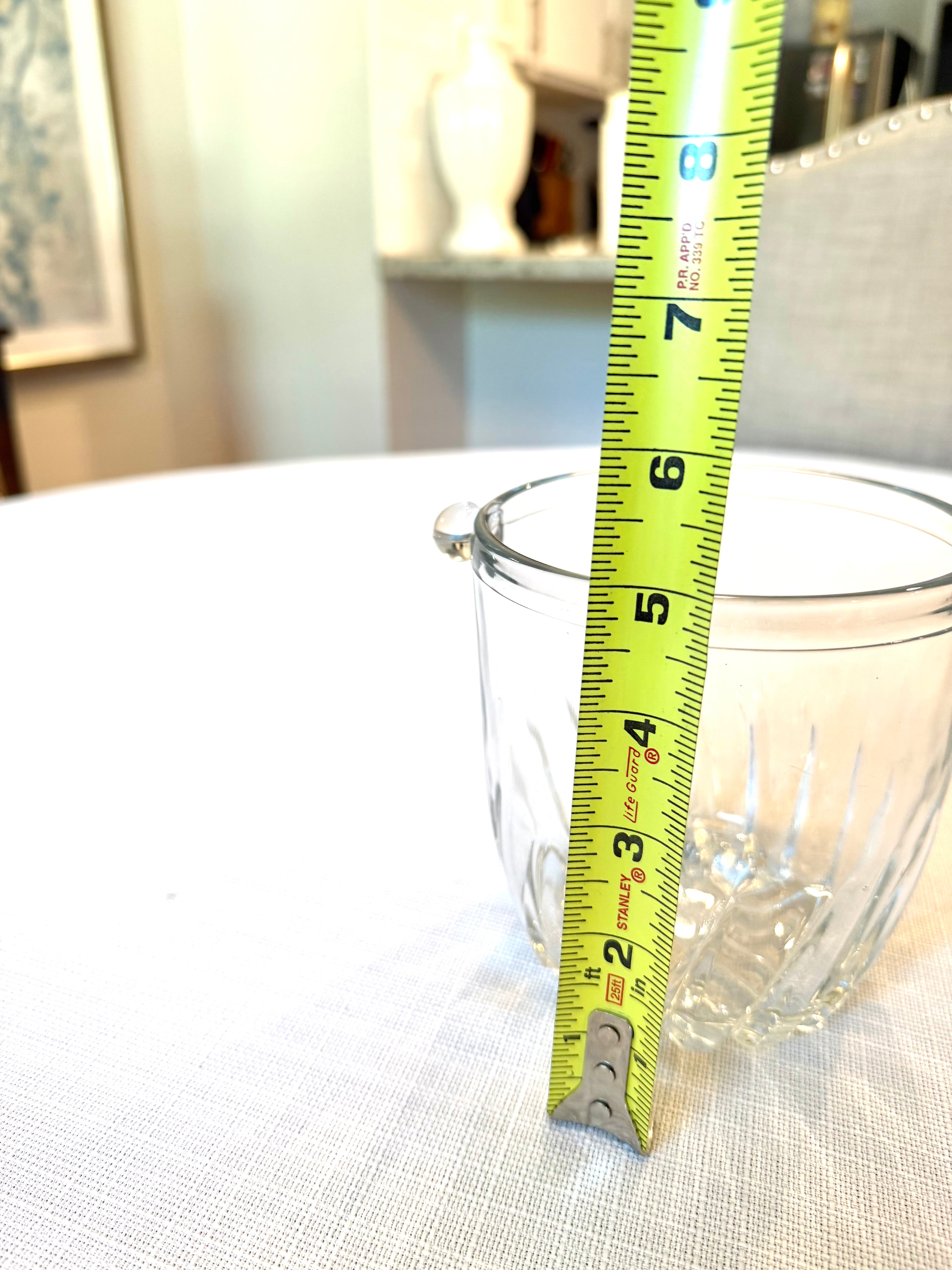 Vintage Cut Crystal Ice Bucket | Starburst Pattern Barware