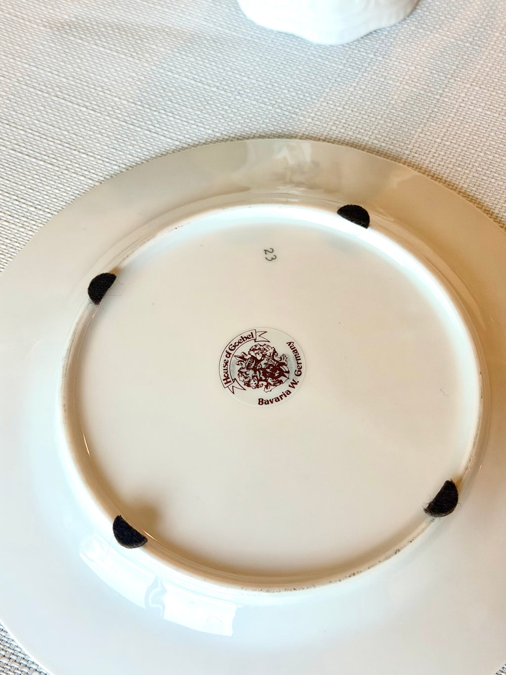 Floral Fine Bone China Teacup & Saucer Set
Alwyn Nelson Collection • Made in England
House of Goebel Bavaria W. Germany Plate