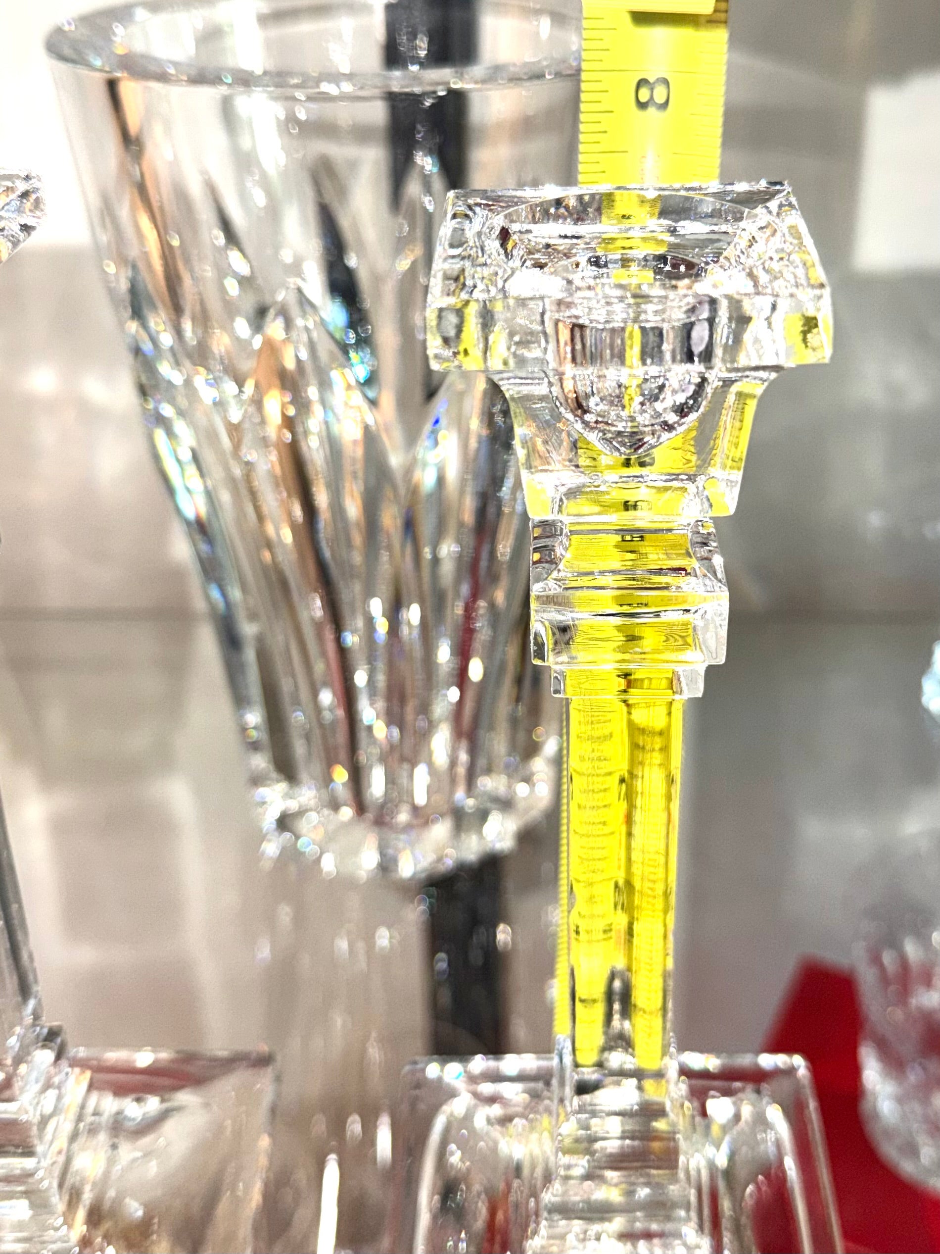 Tiffany & Co. Crystal Candlesticks – Pair | Architectural Art Deco Design