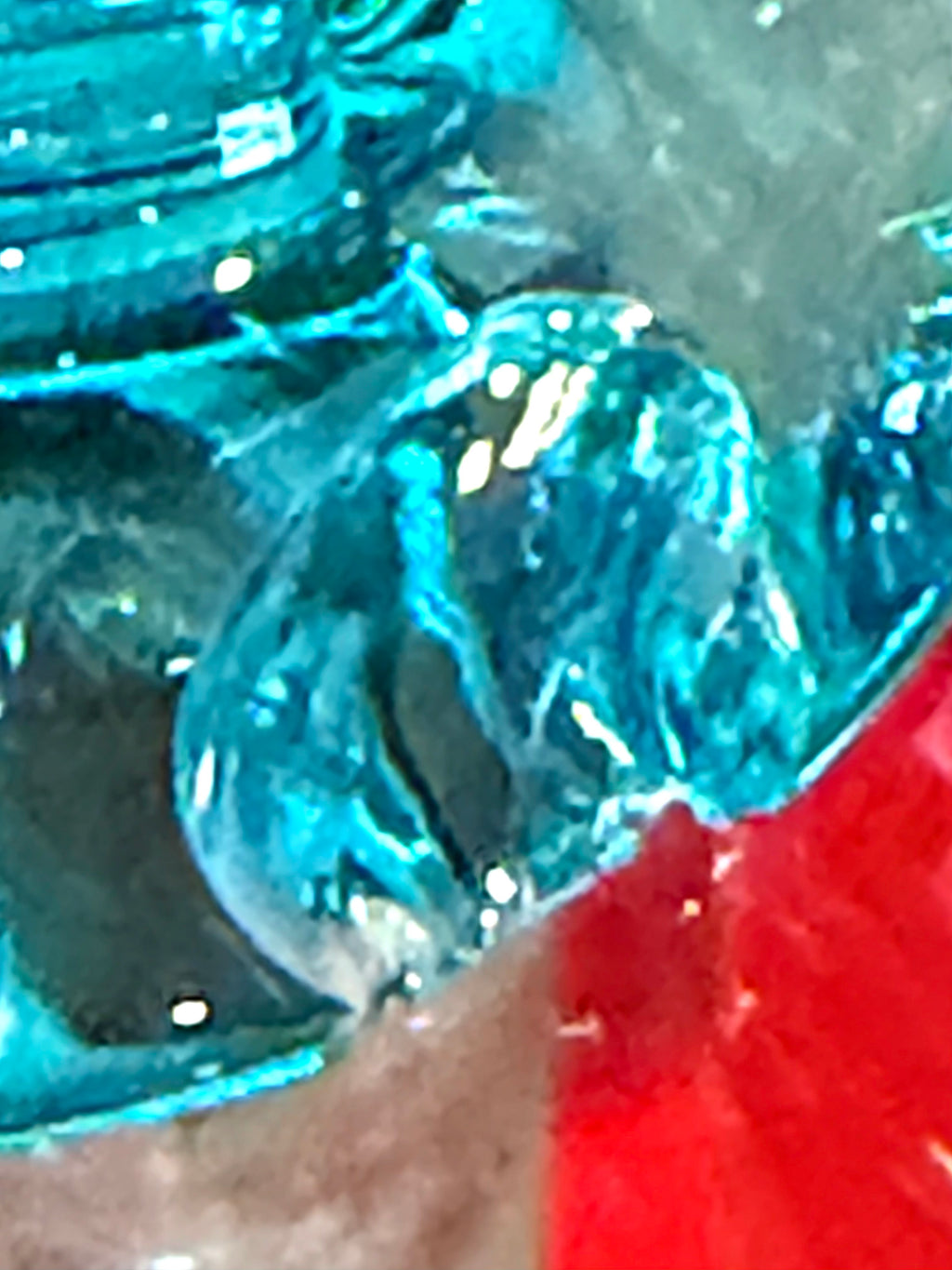 Double Signed Emerald & Turquoise Crystal Bird Sculptures – Pair