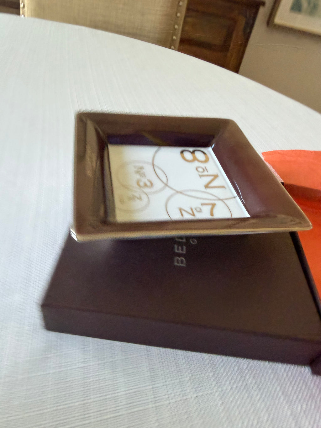 Bedat & Co Genève Artoria Limoges Porcelain Vide-Poche Tray — In Original Box — Made in France 