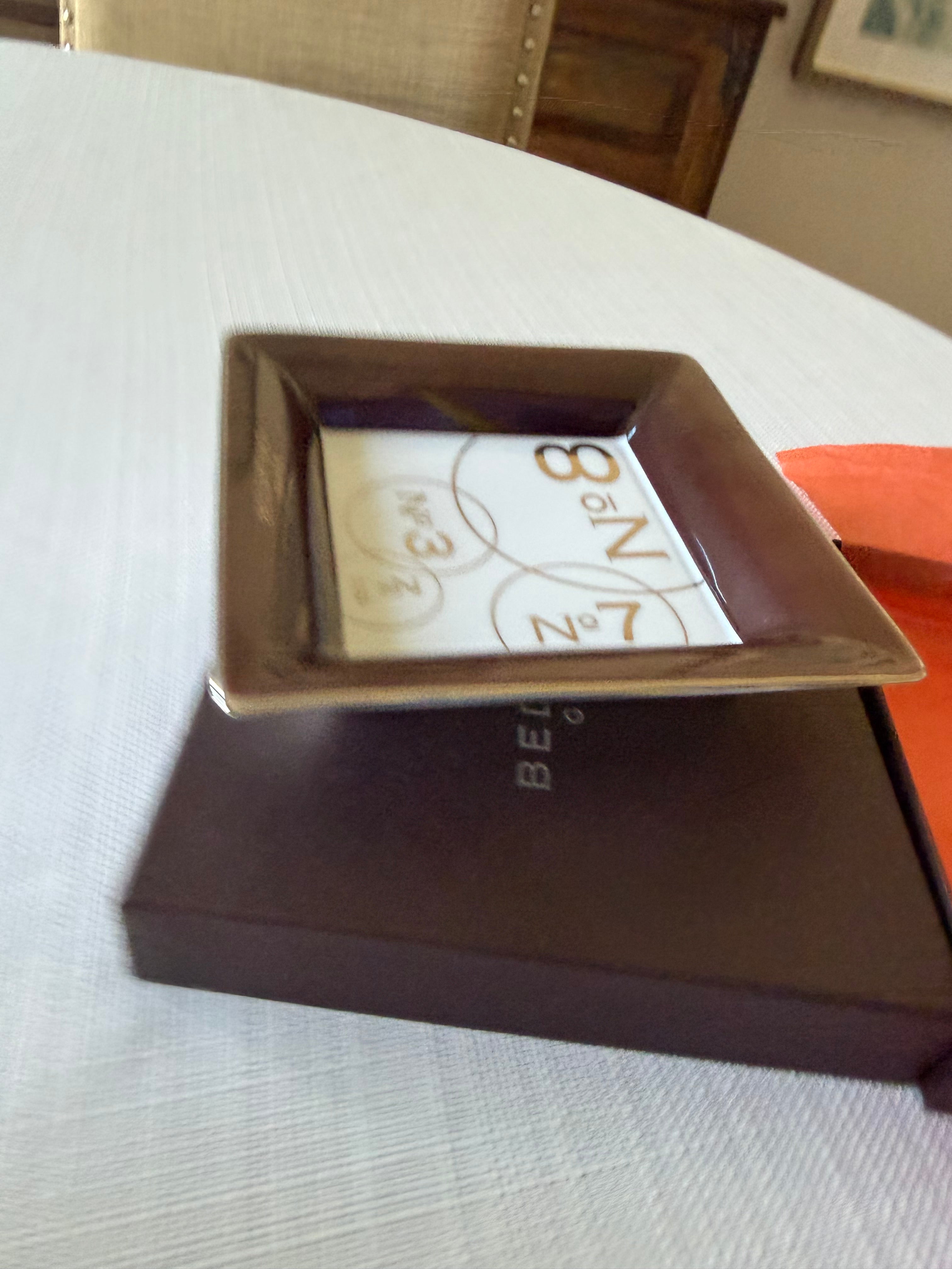 Bedat & Co Genève Artoria Limoges Porcelain Vide-Poche Tray — In Original Box — Made in France 
