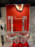 Baccarat Crystal Candlestick Holders – Signed Pair – Modern French Luxury Decor BOX Included