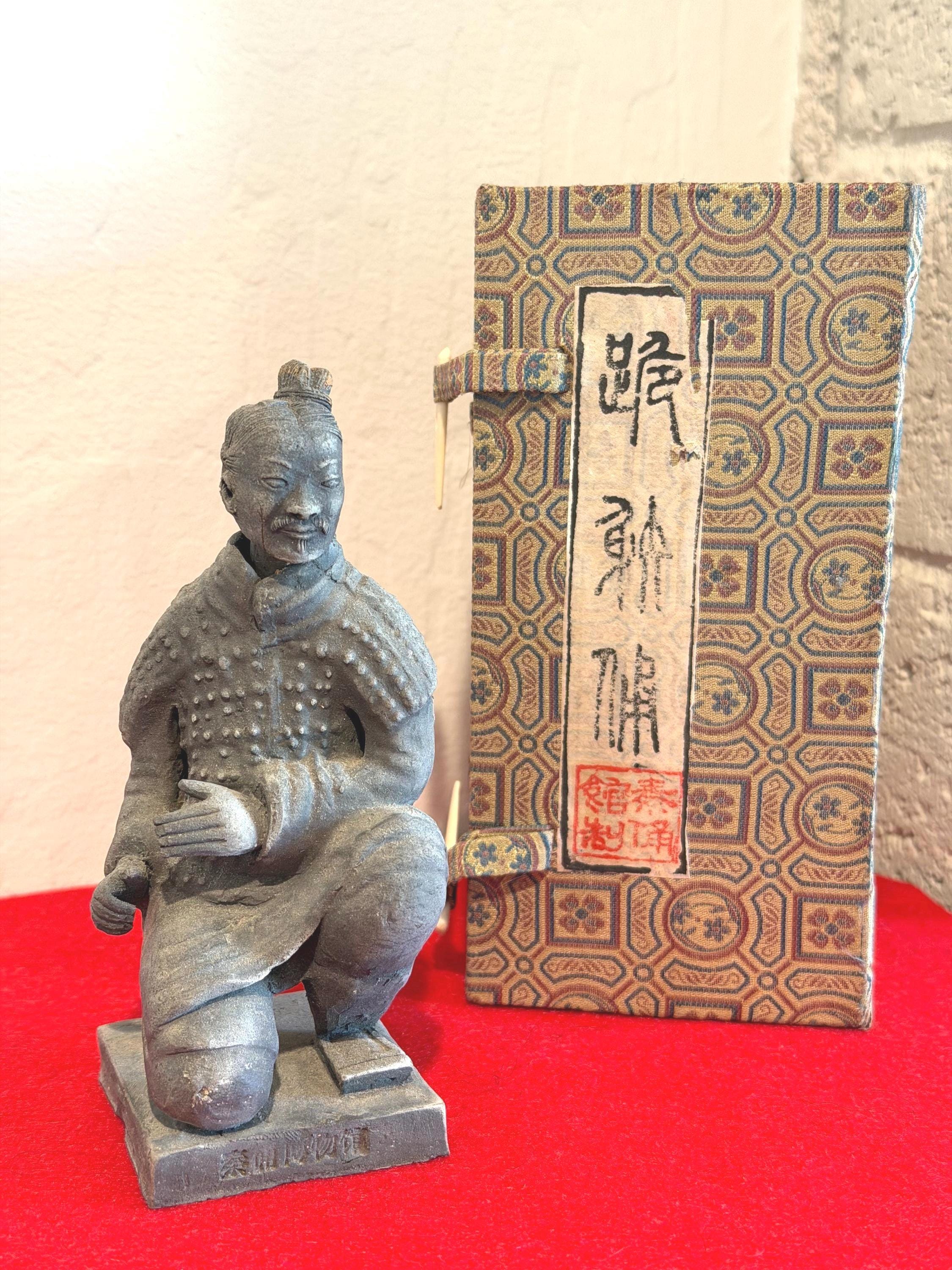 Warrior Figurine – Scholar Guard Sculpture with Original Box Vintage