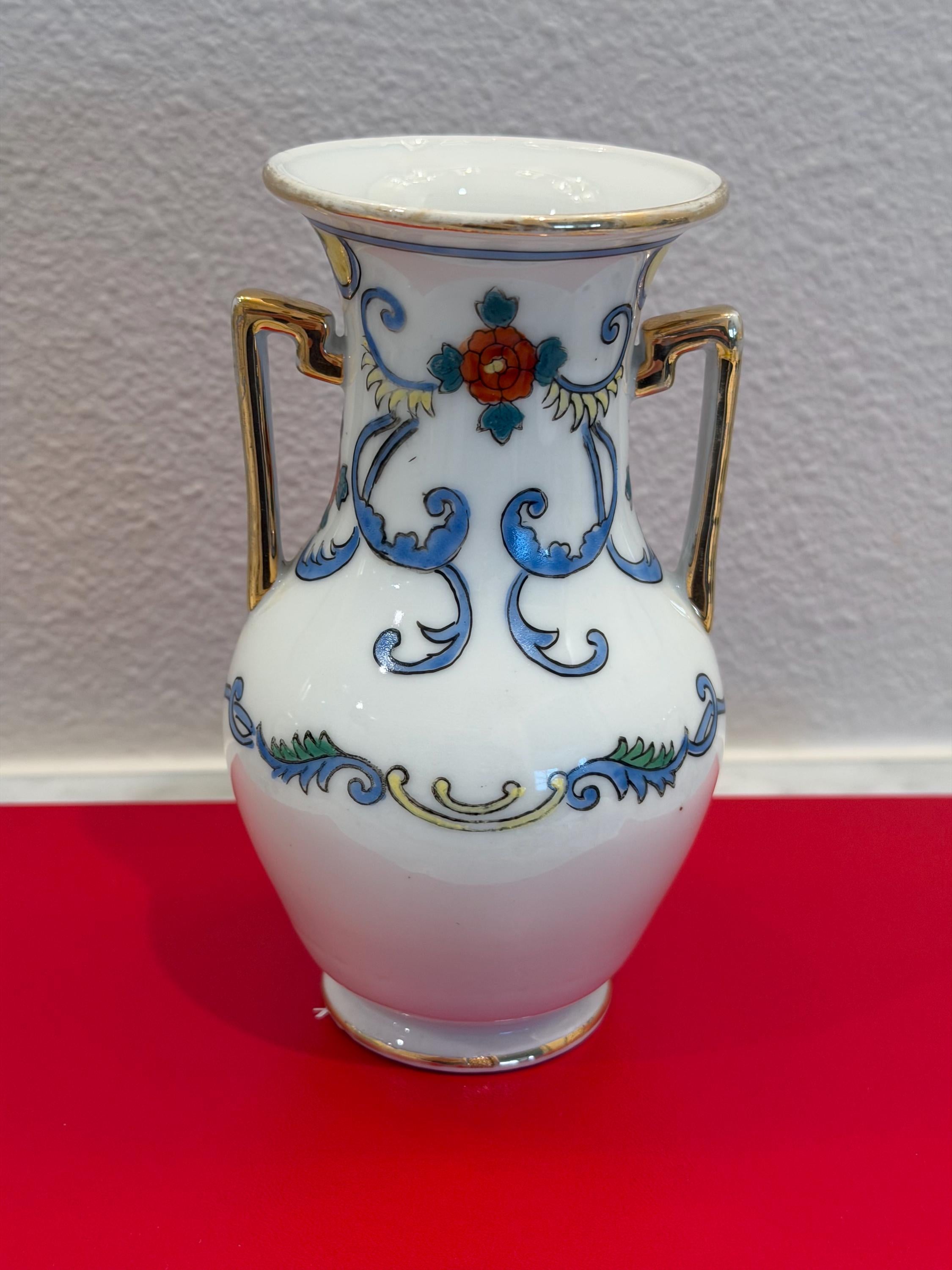 Nippon Porcelain Vase | Meiji Era, Hand-Painted Figural Decor
