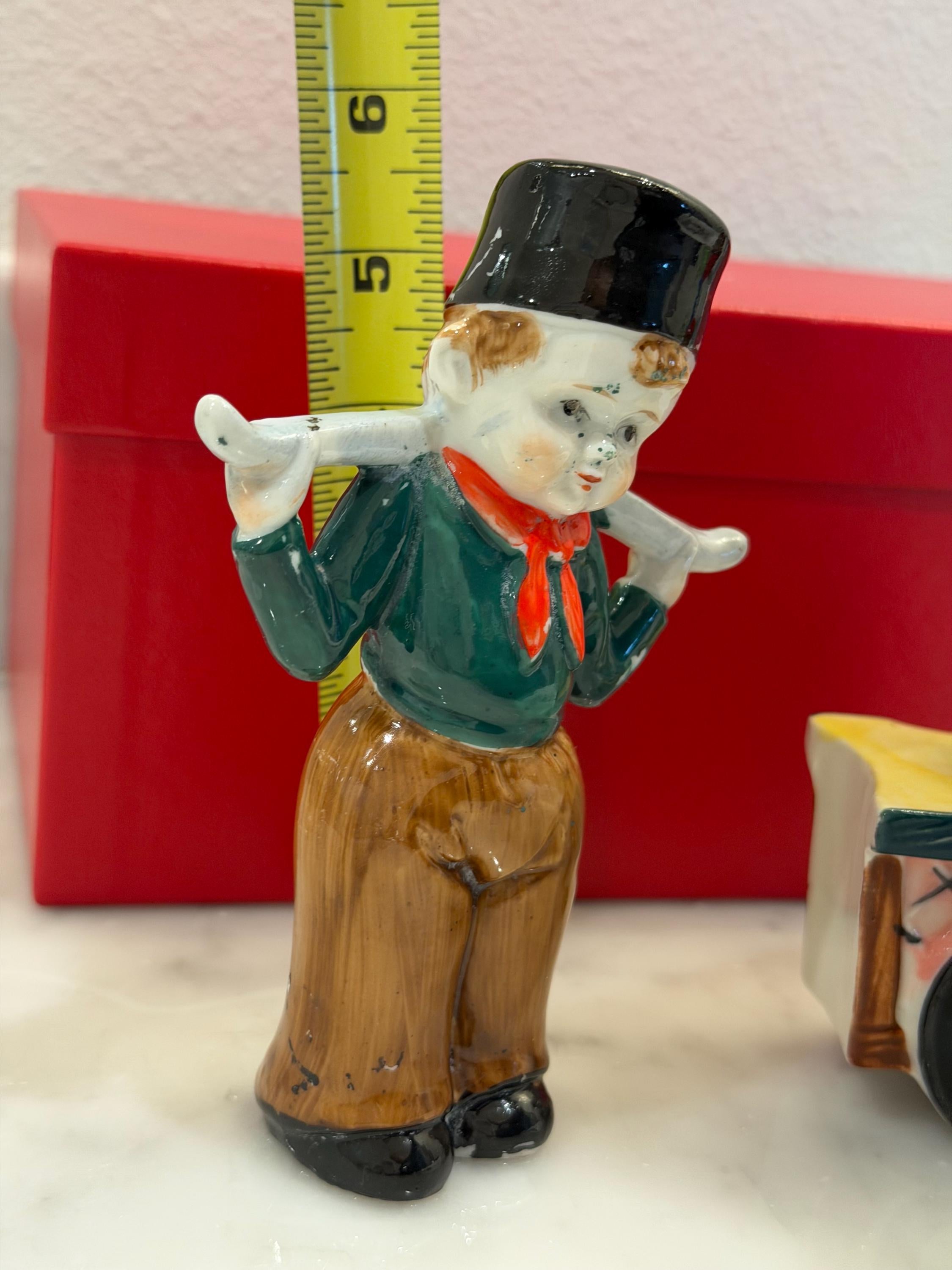 Goldette China Salt & Pepper Shakers | Japanese Boy and Girl Cart