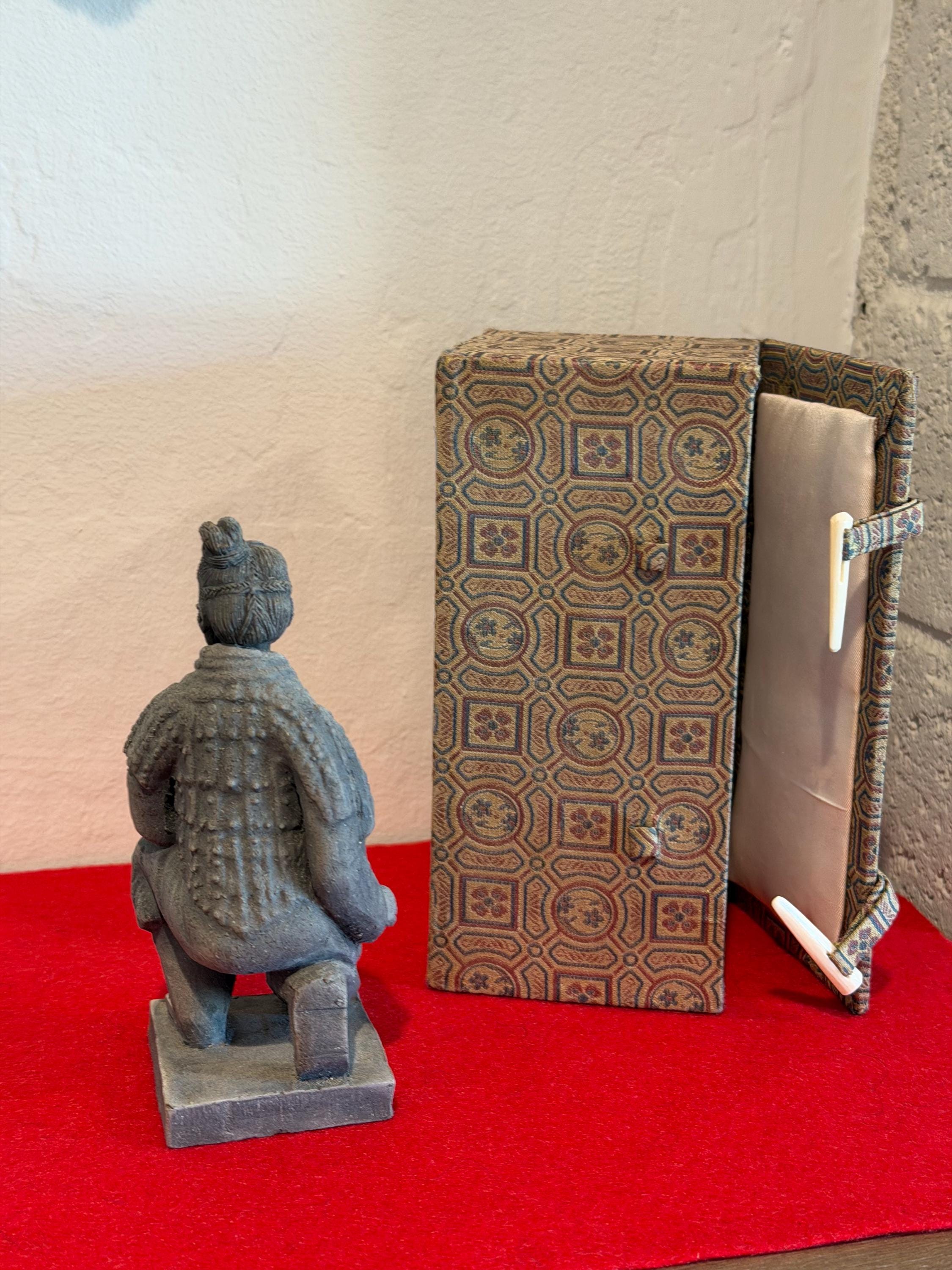 Warrior Figurine – Scholar Guard Sculpture with Original Box Vintage