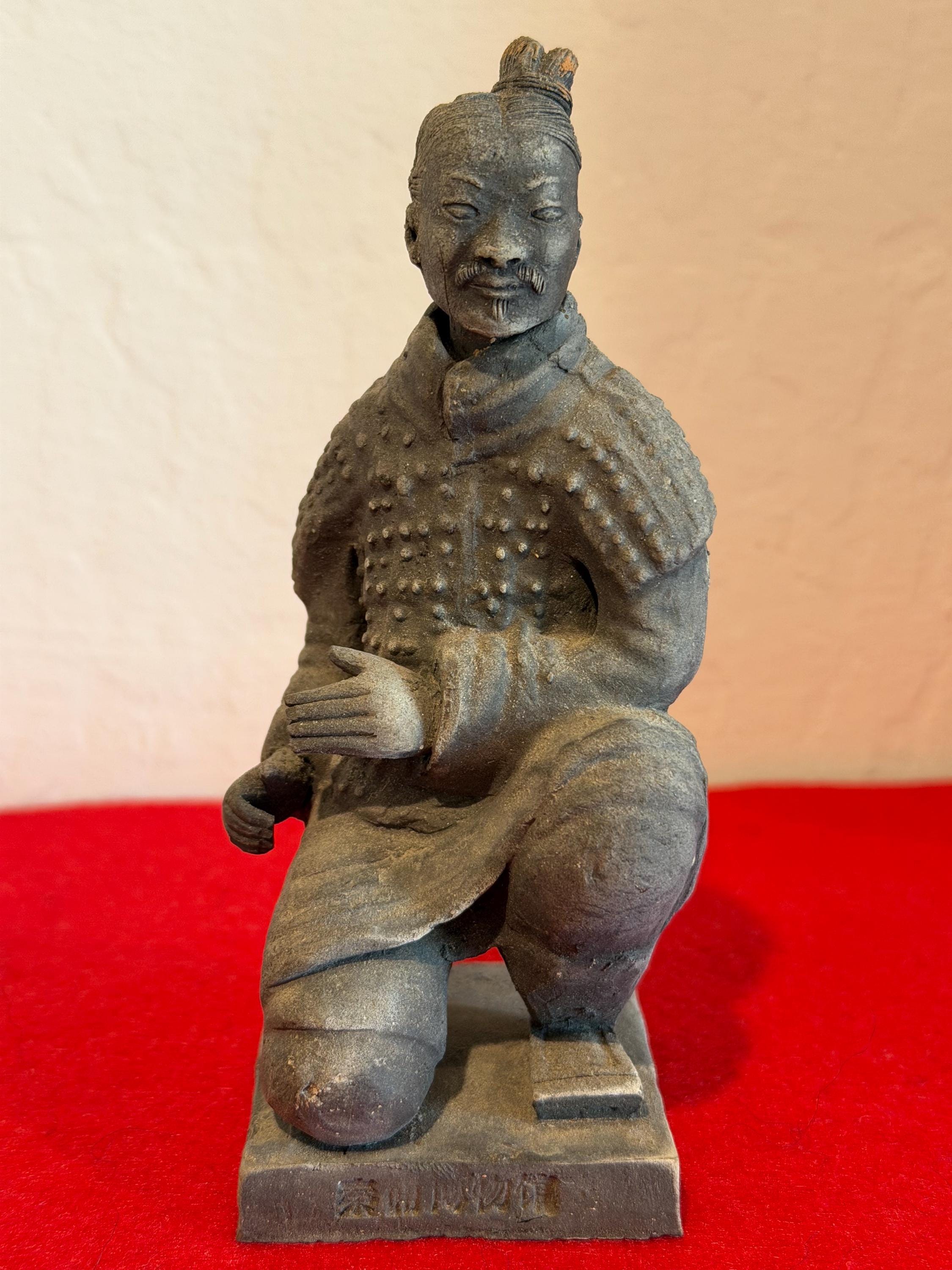 Warrior Figurine – Scholar Guard Sculpture with Original Box Vintage