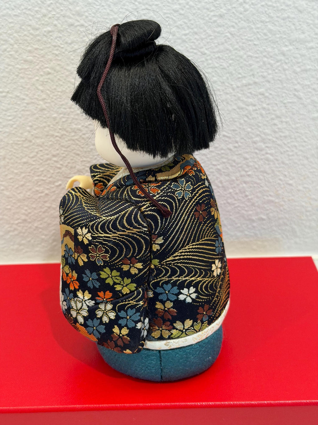 Ichimatsu Doll, Silk Brocade Kimono, Mid-Century Traditional Toy Japanese