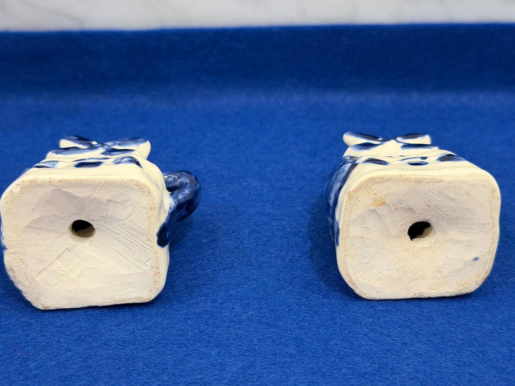Blue & White windmill Cottage Salt and Pepper Shakers