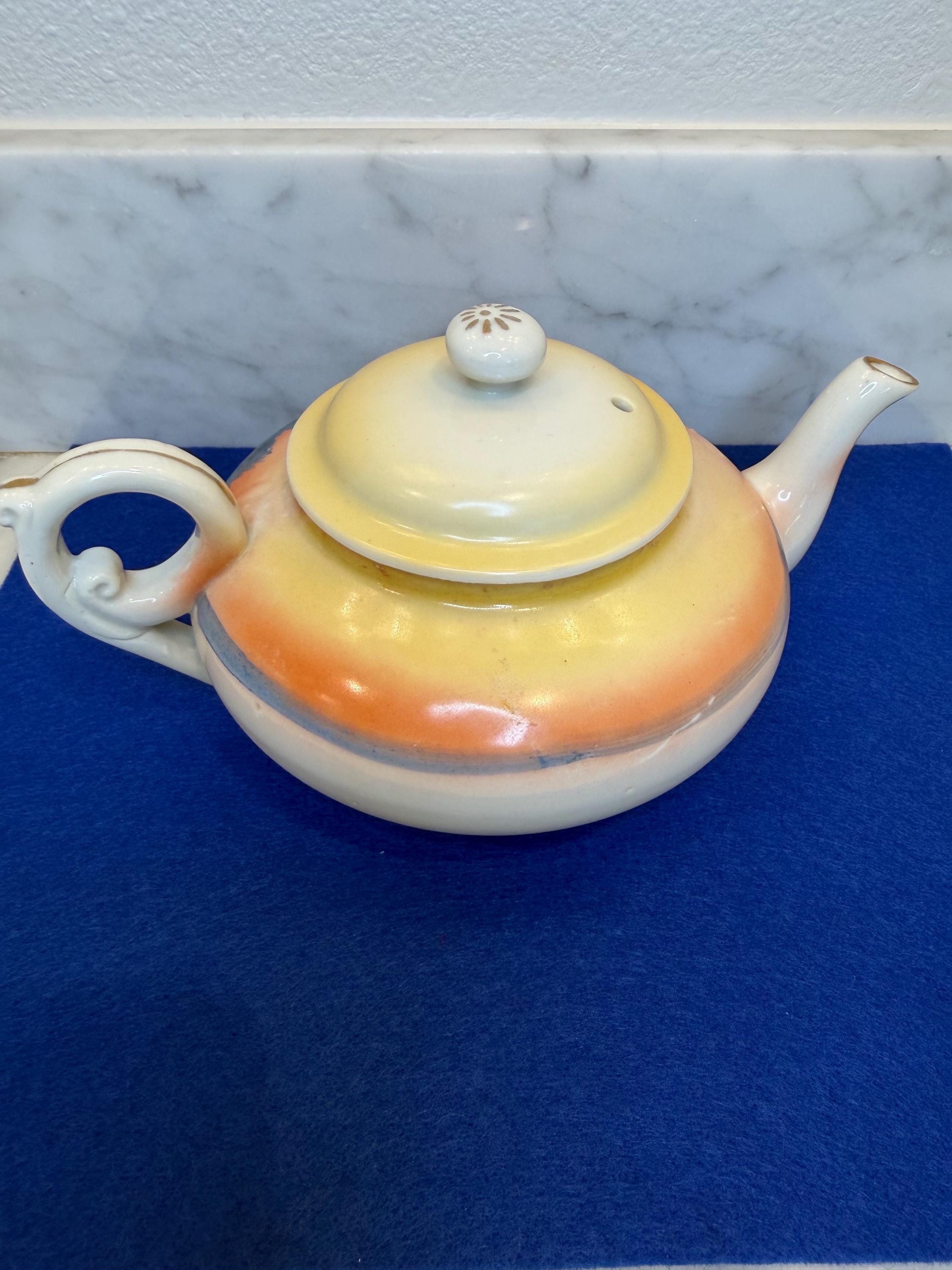Sunset Landscape Decor Hand-Painted Japanese Teapot |