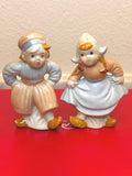 Dutch Boy Girl Salt and Pepper Shakers | 1950s Japan Ceramic Figurines