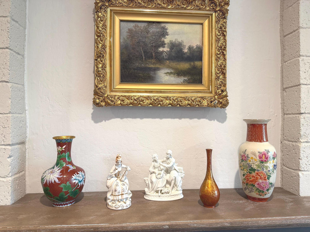 Satsuma Style Vase | Made in Japan | Hand-Painted Floral Porcelain | 10” Tall