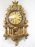 Gilt Wall Clock – Neoclassical Ormolu Cartel Clock, Working French