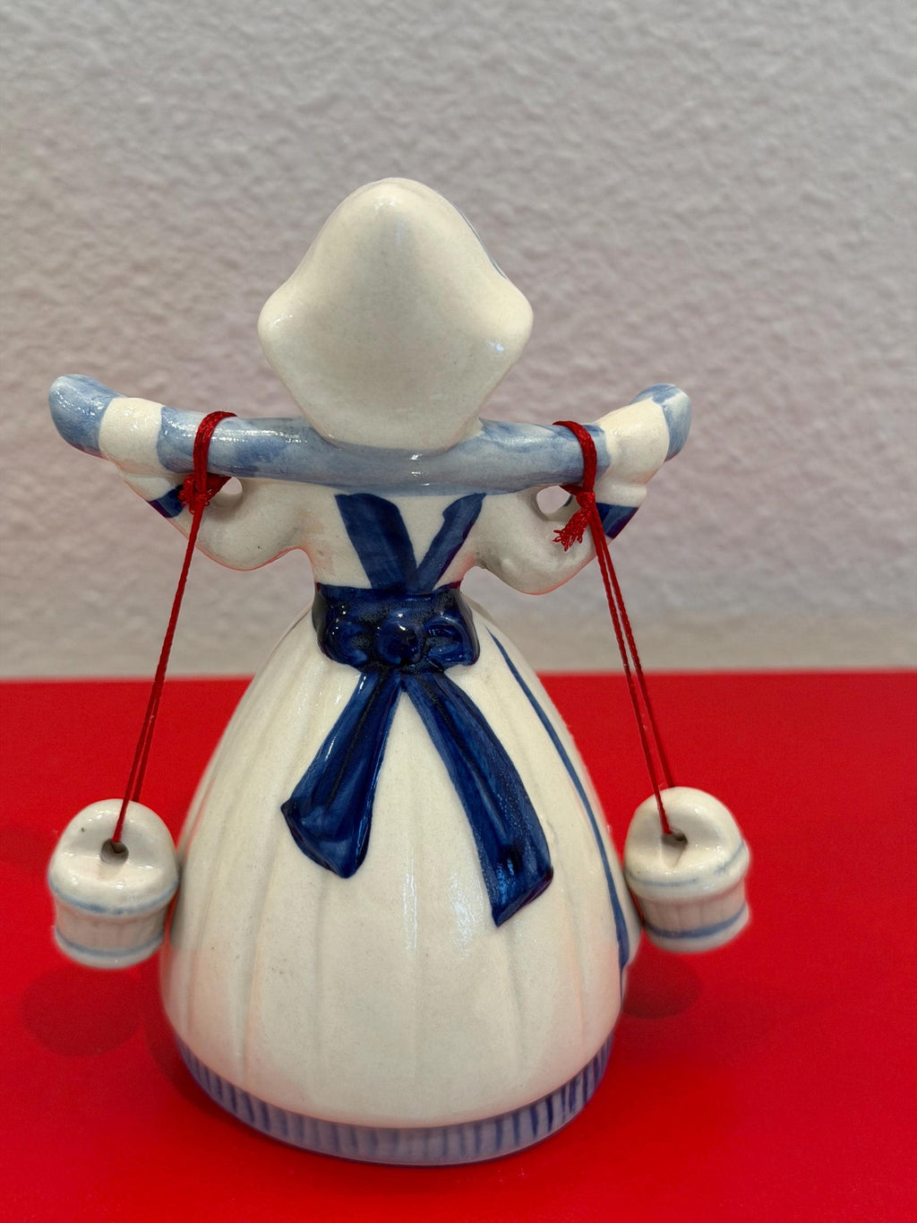 Delft Girl Figurines Holland Windmill, Blue & White Ceramic Set
