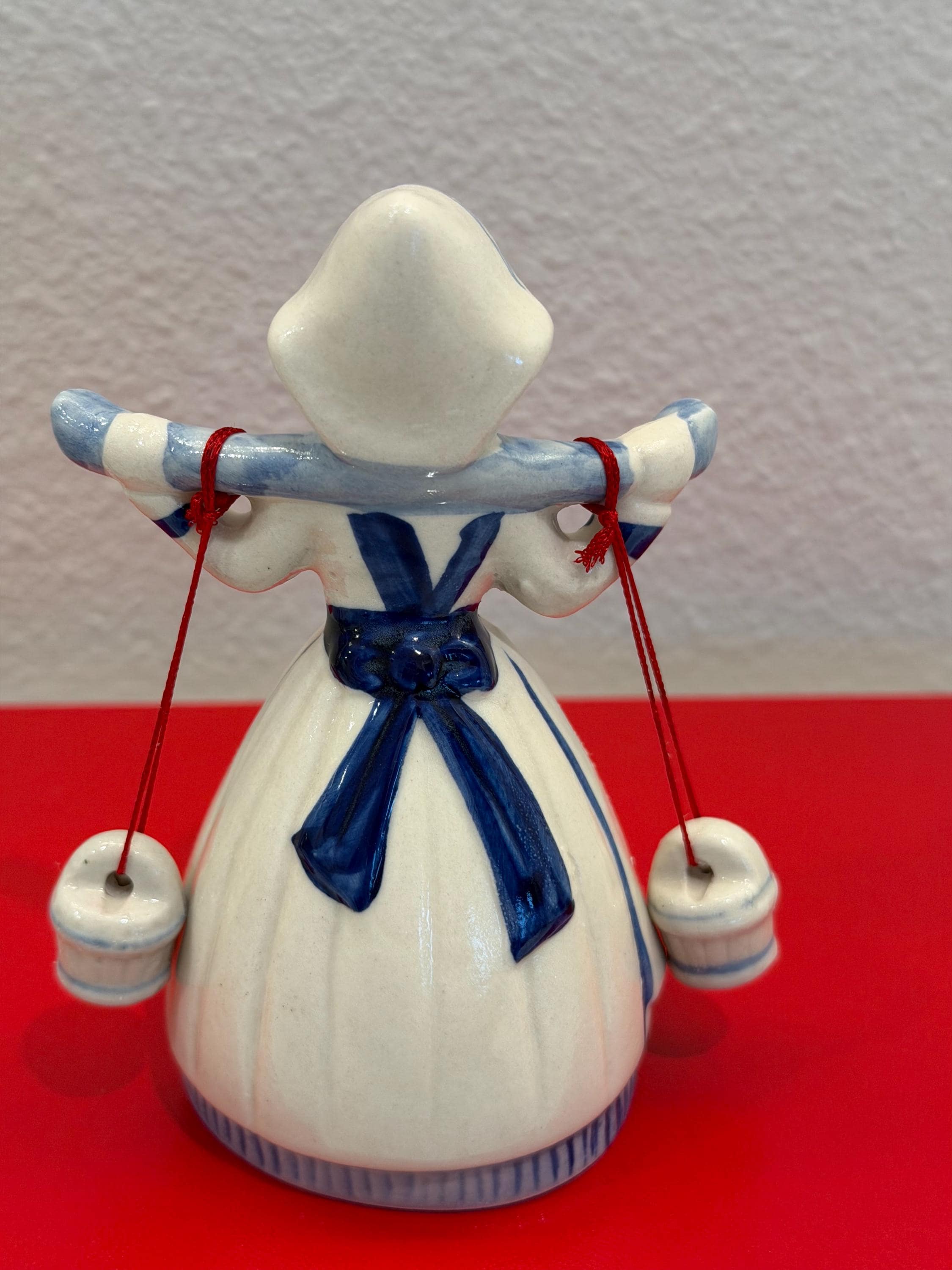 Delft Girl Figurines Holland Windmill, Blue & White Ceramic Set