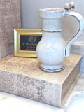 Noritake Pottery Pitcher | Marbled Alabaster Glaze, Gold Bow Handle