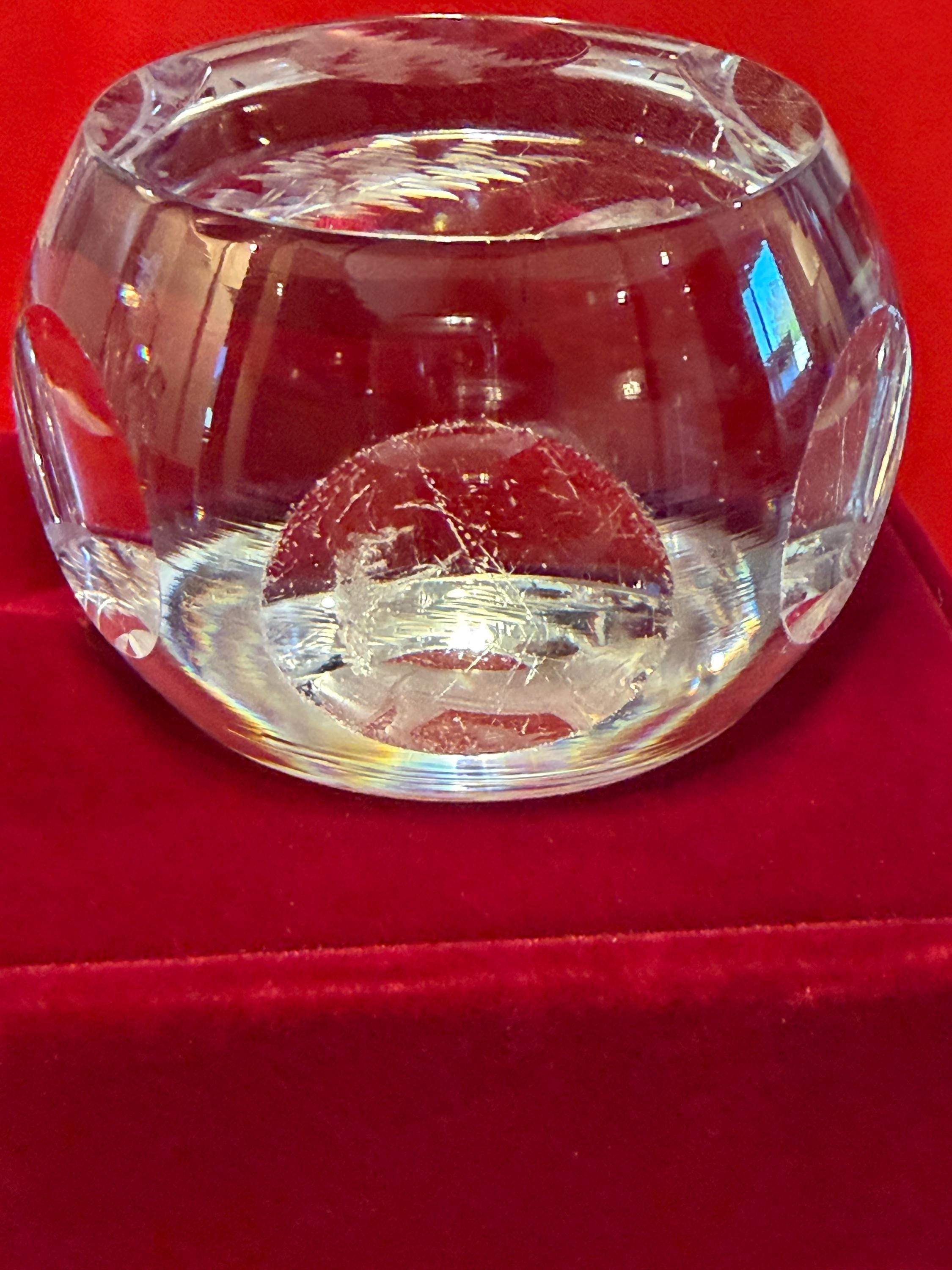Crystal Horse Paperweight – Equestrian Scene – Original Velvet Box Ne’Qwa Art Hand-engraved