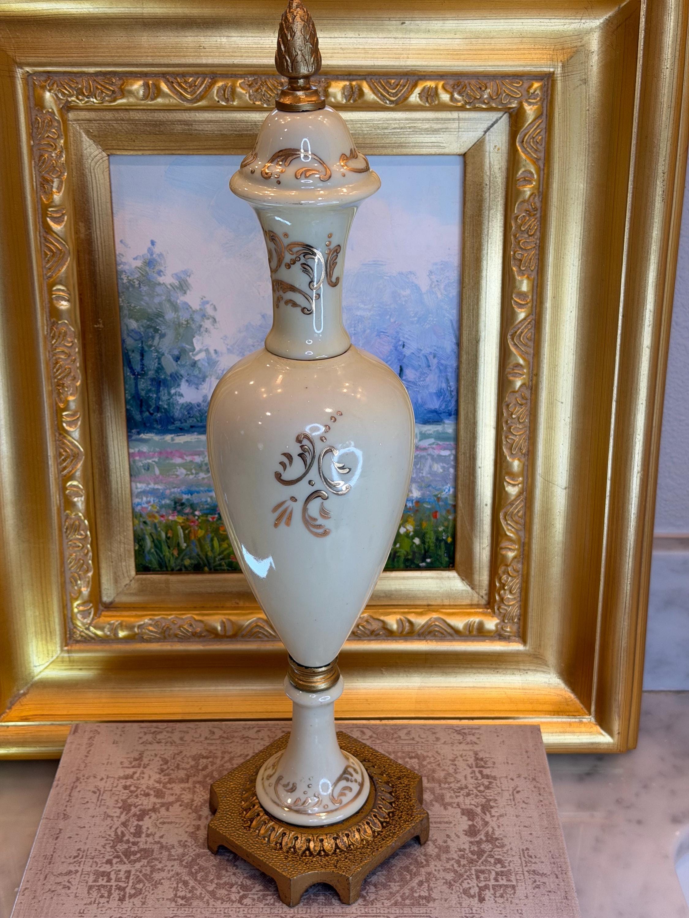 Porcelain Urn: Romantic Courting Scene, French Rococo Style, Ormolu Base