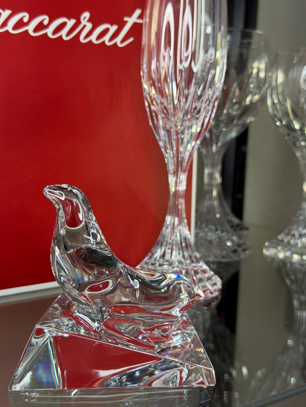 Baccarat Crystal Seal Figurine France Signed Sea Lion Iceberg Sculpture 3.5” Luxury With Box