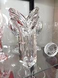 Lead Crystal Bud Vase – Sculptural Faceted Modernist Flower Decor