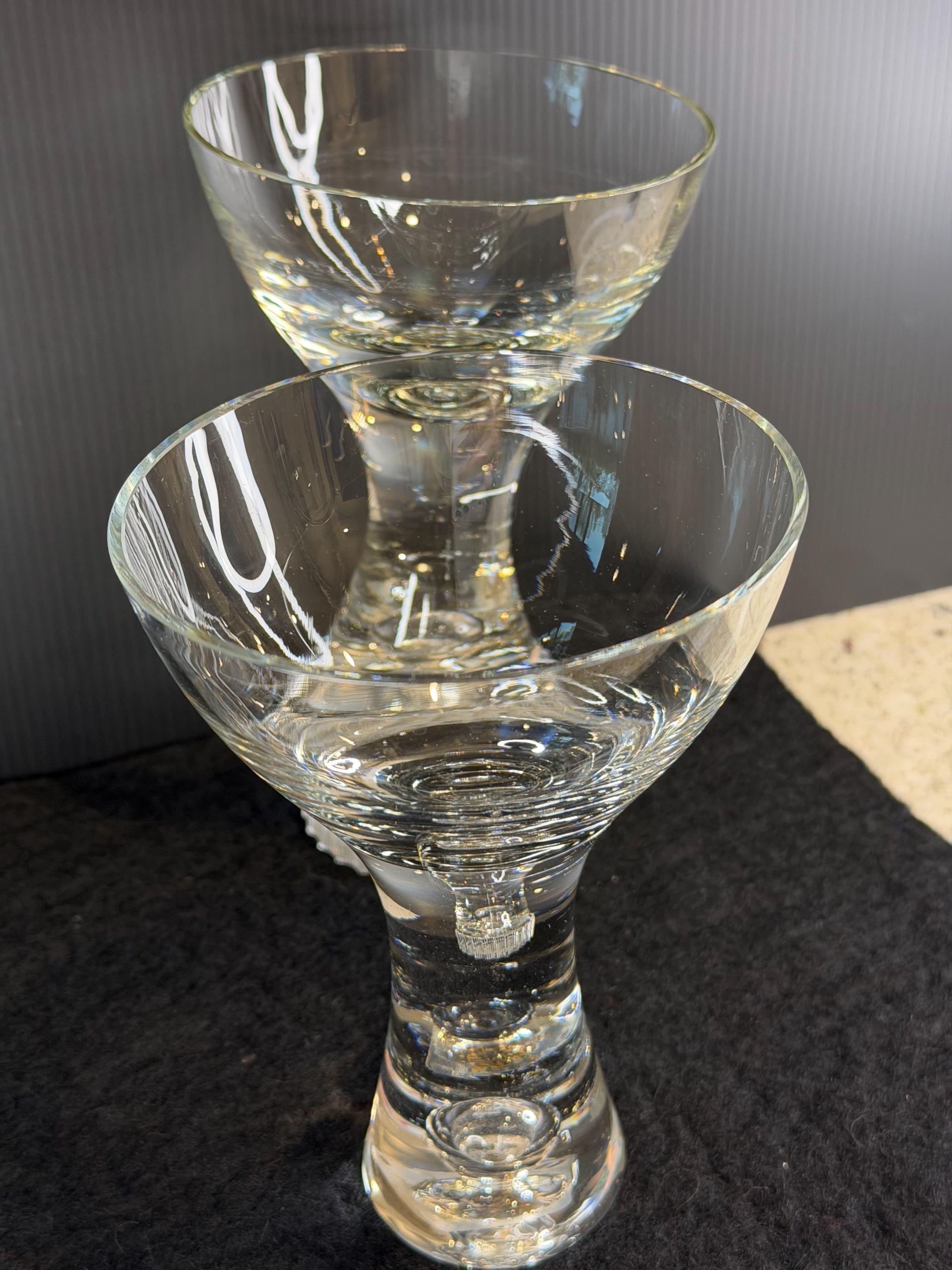 Set of 2 Crystal Coupe Glasses – Handmade Romanian Stemware for Martini, Dessert